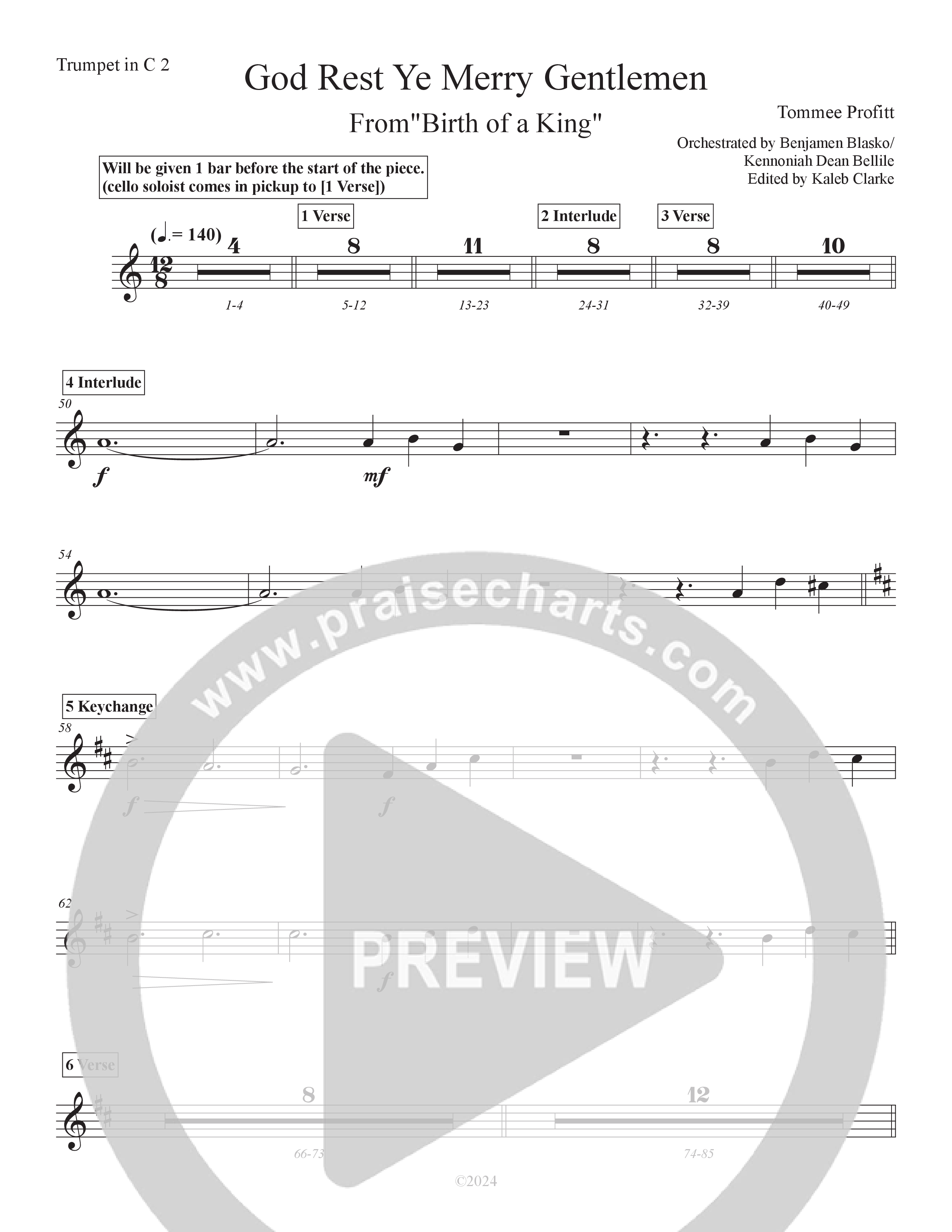 God Rest Ye Merry Gentlemen (Live) Trumpet 2 (Tommee Profitt / Tina Guo)