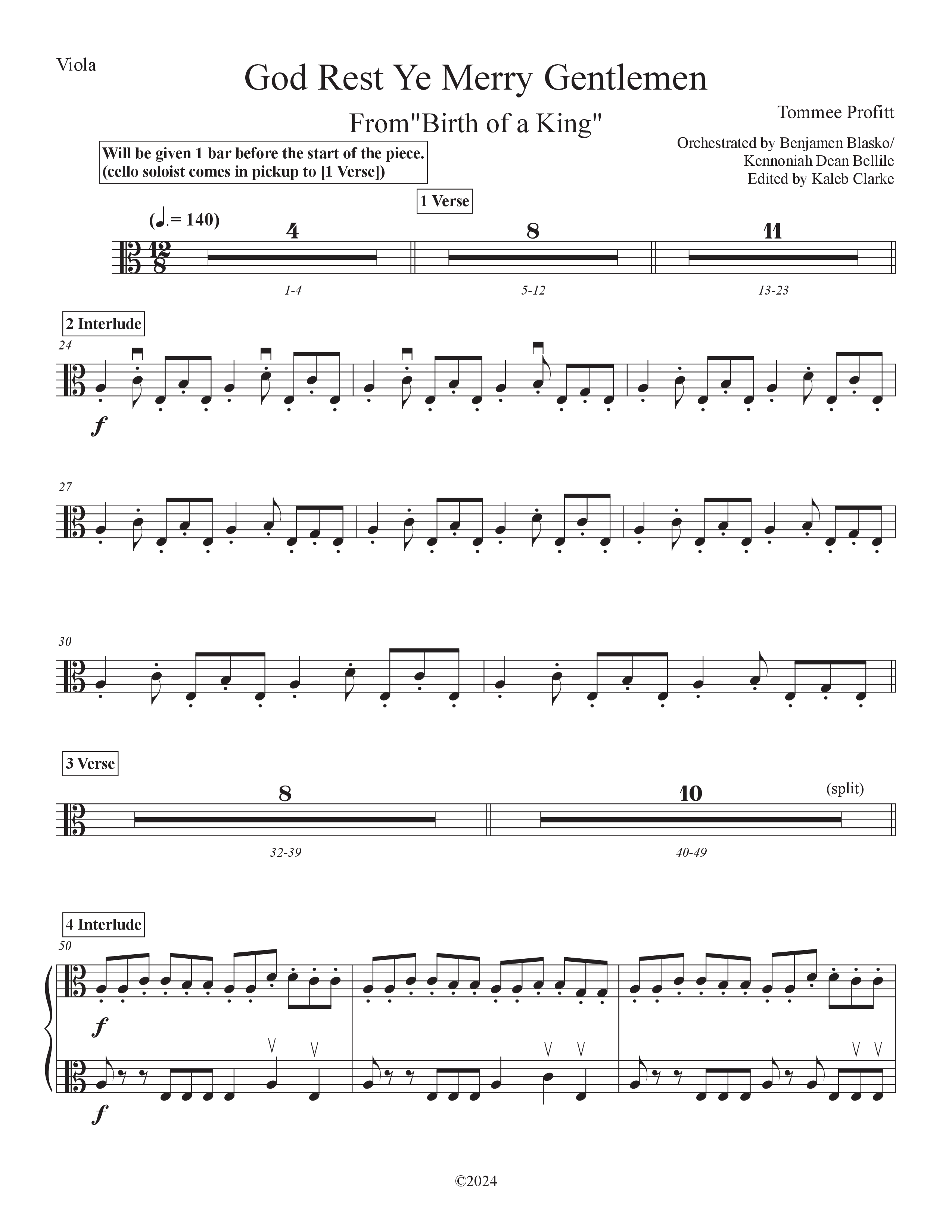 God Rest Ye Merry Gentlemen (Live) Viola (Tommee Profitt / Tina Guo)