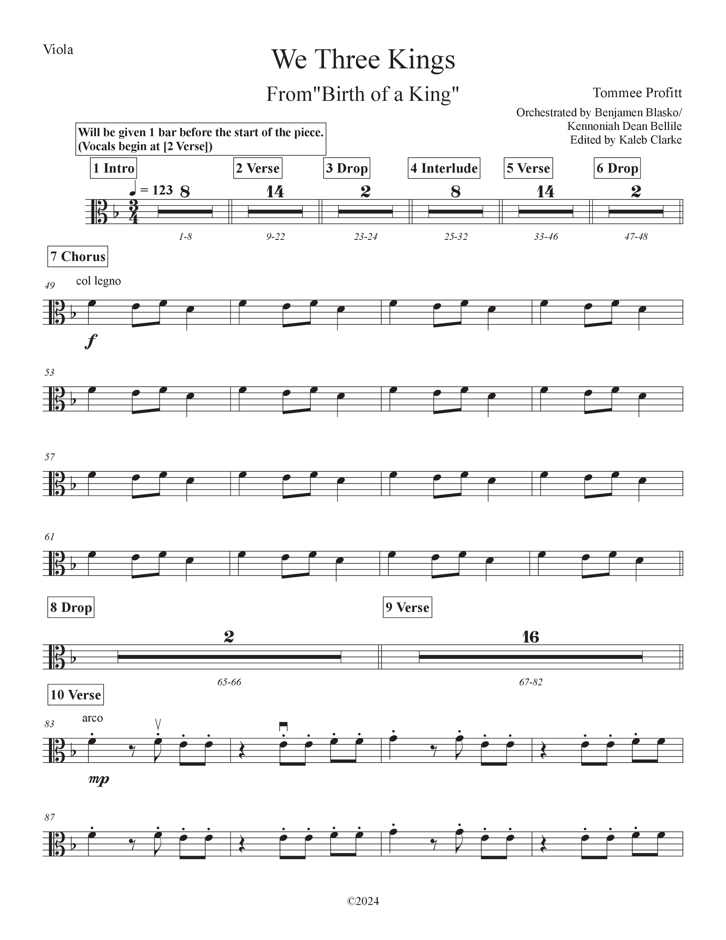 We Three Kings (Live) Viola (Tommee Profitt / Colton Dixon / Hollyn)