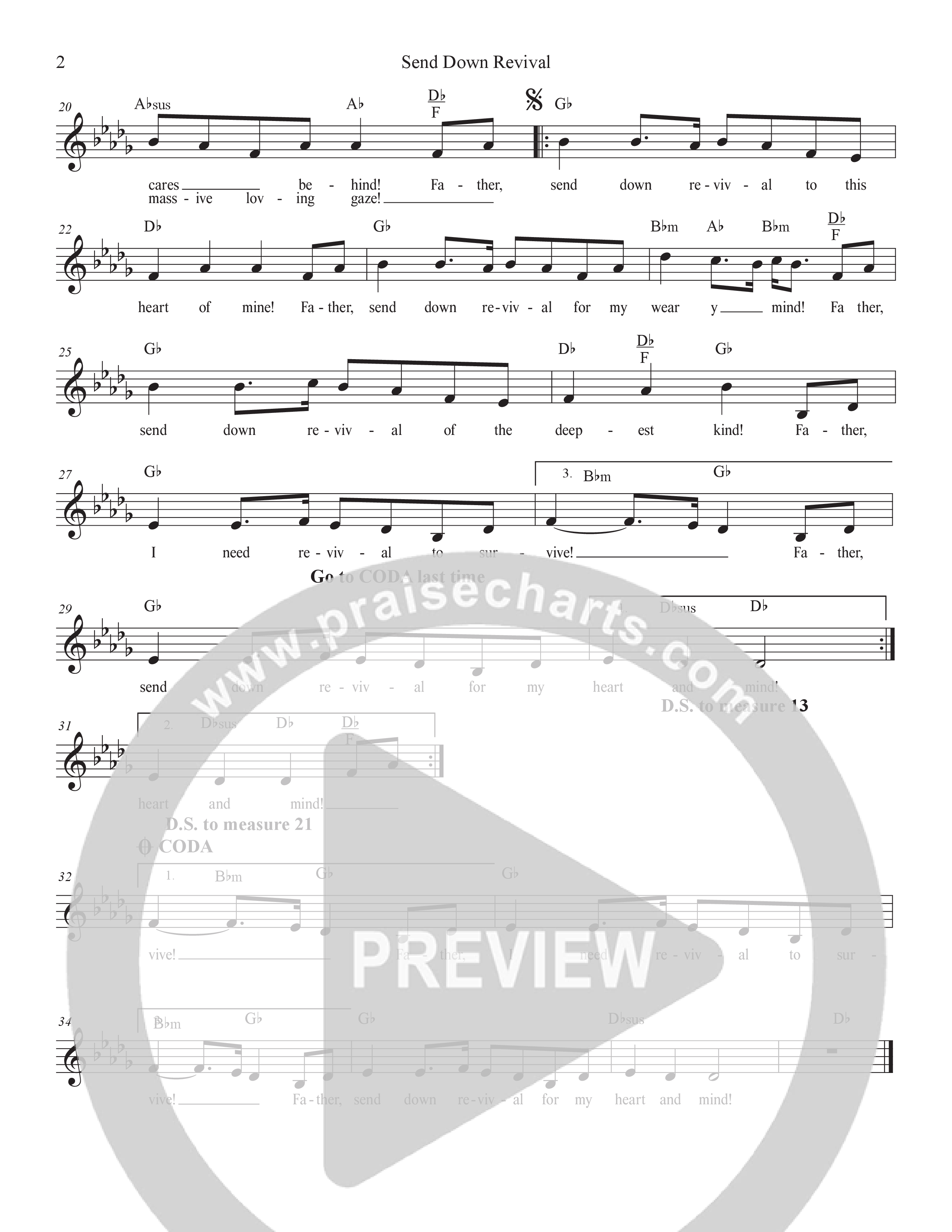 Send Down Revival Sheet Music PDF (Dennis Jernigan) - PraiseCharts