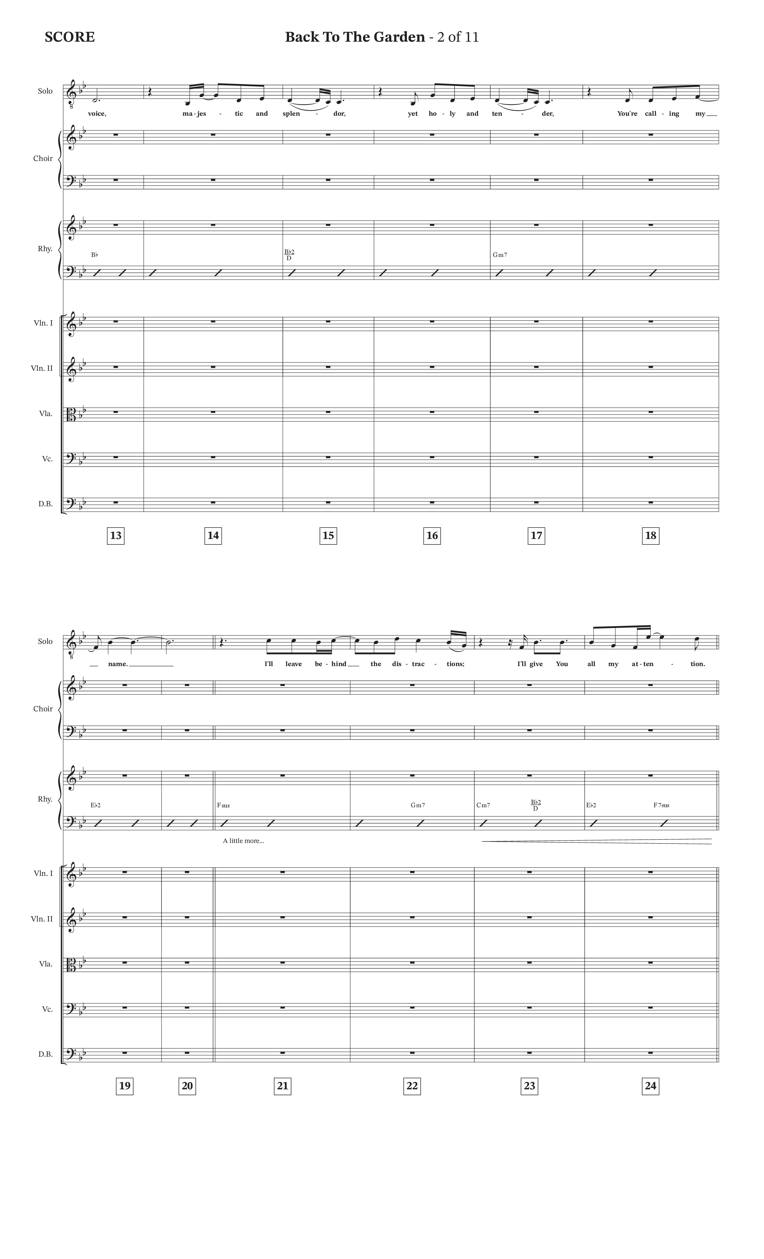 Back To The Garden (Choral Anthem SATB) Conductor's Score (The Erwins / Arr. Cliff Duren / Arr. Wayne Haun)