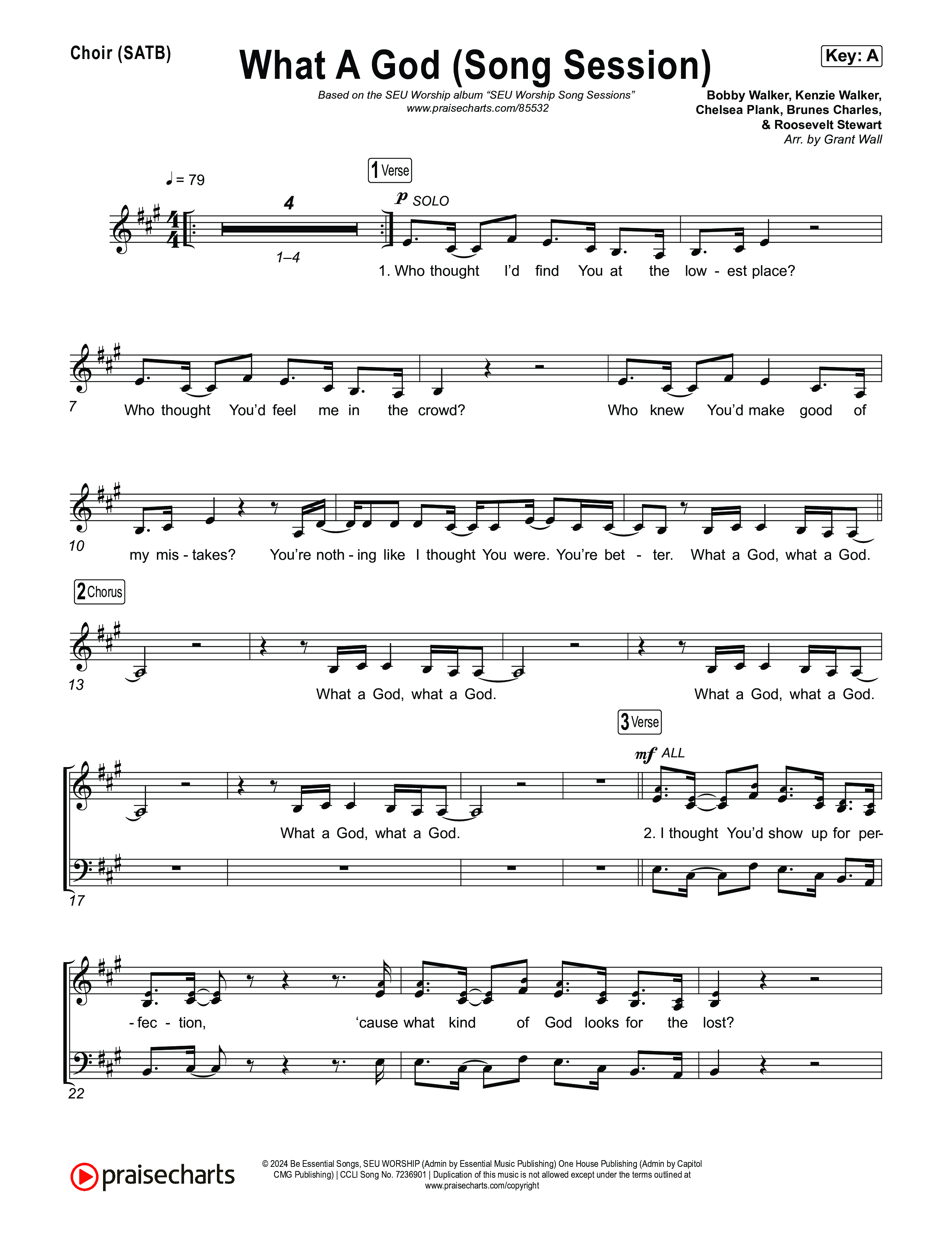 What A God (Song Session) Choir Sheet (SATB) (SEU Worship / Essential Worship)