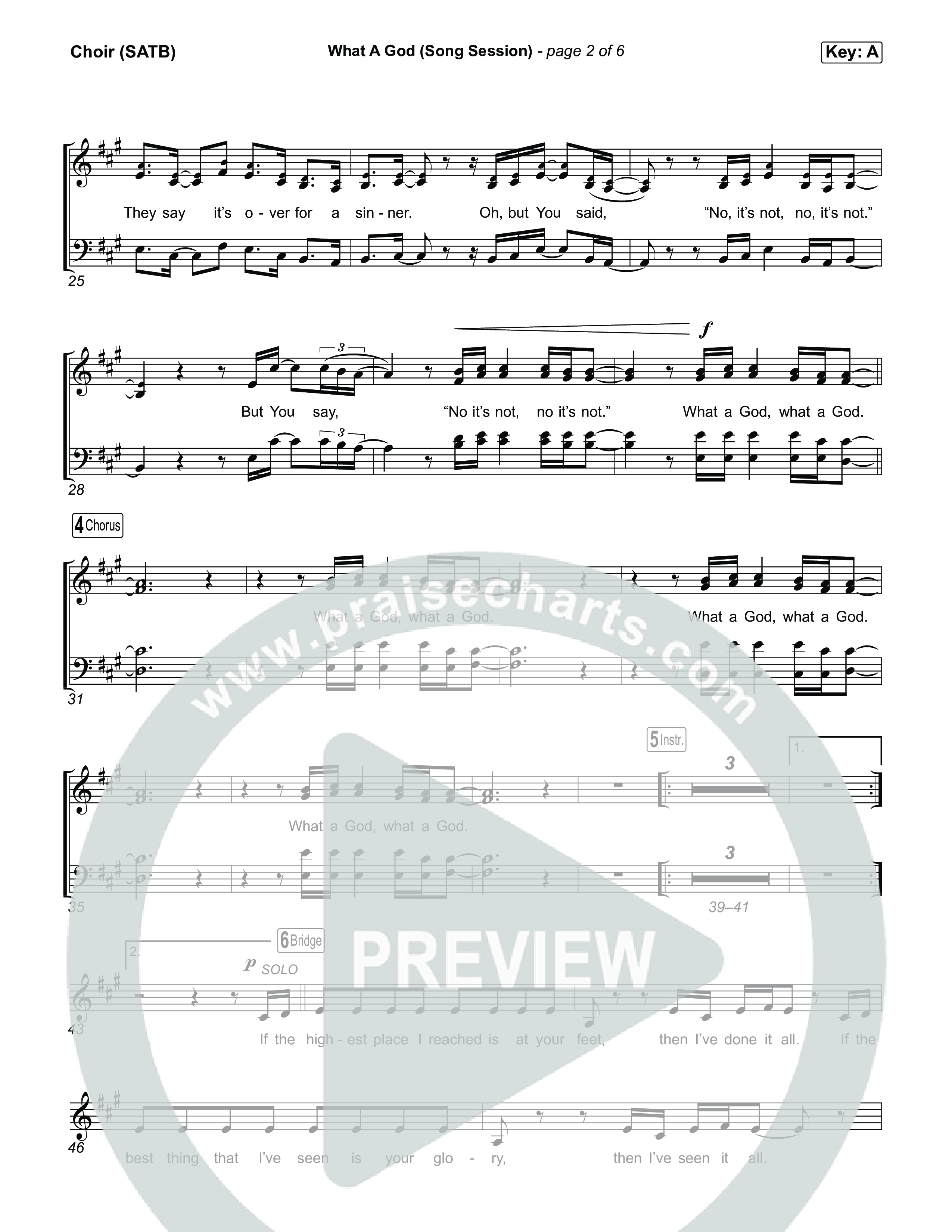 What A God (Song Session) Choir Sheet (SATB) (SEU Worship / Essential Worship)