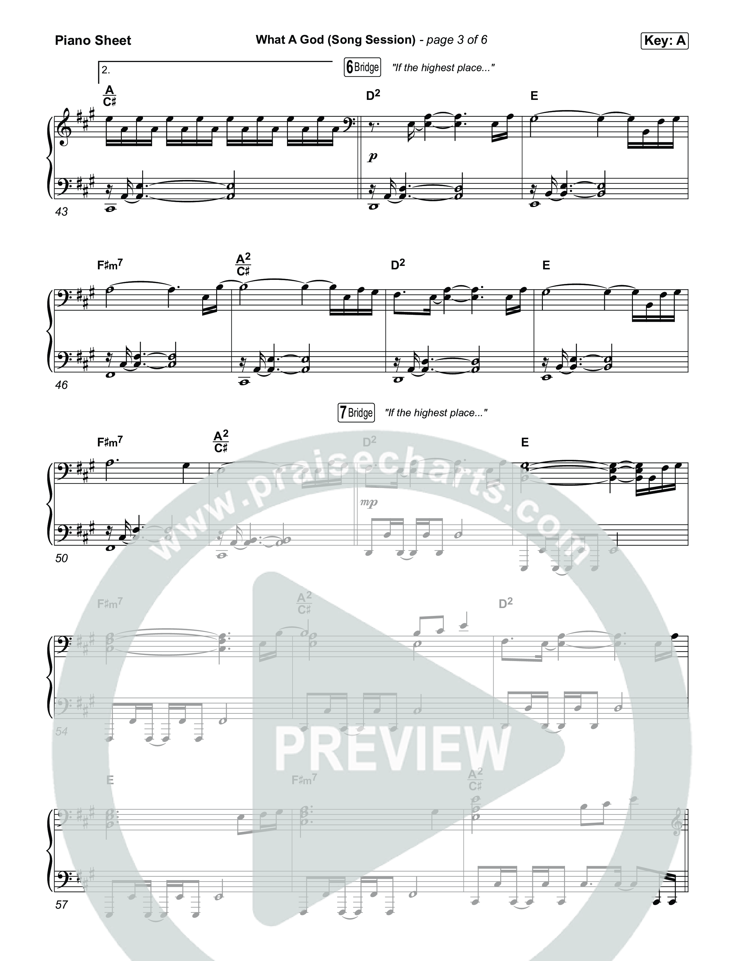 What A God (Song Session) Piano Sheet (SEU Worship / Essential Worship)