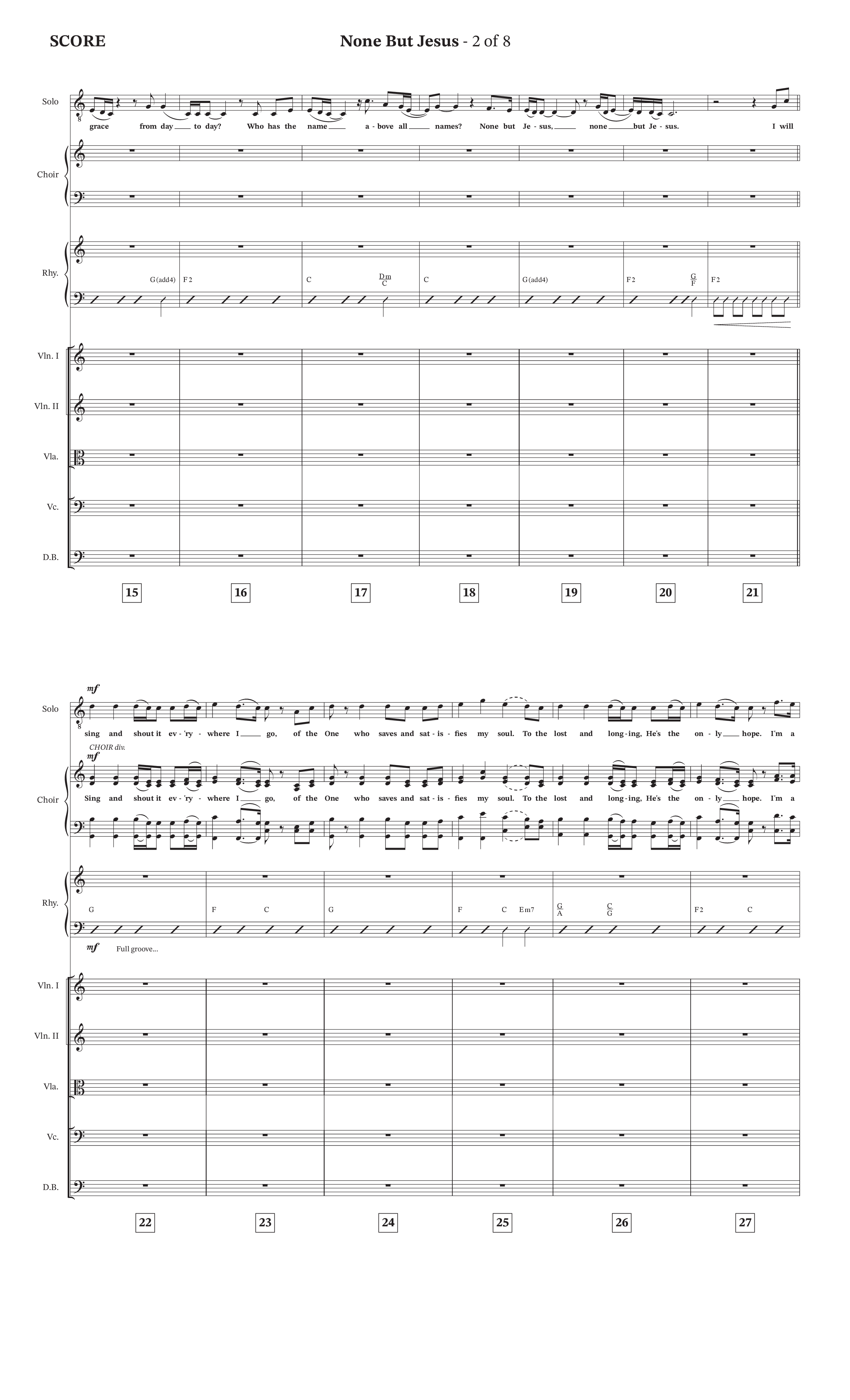 None But Jesus (Choral Anthem SATB) Orchestration (Arr. Cliff Duren / Orch. Wayne Haun / The Erwins)
