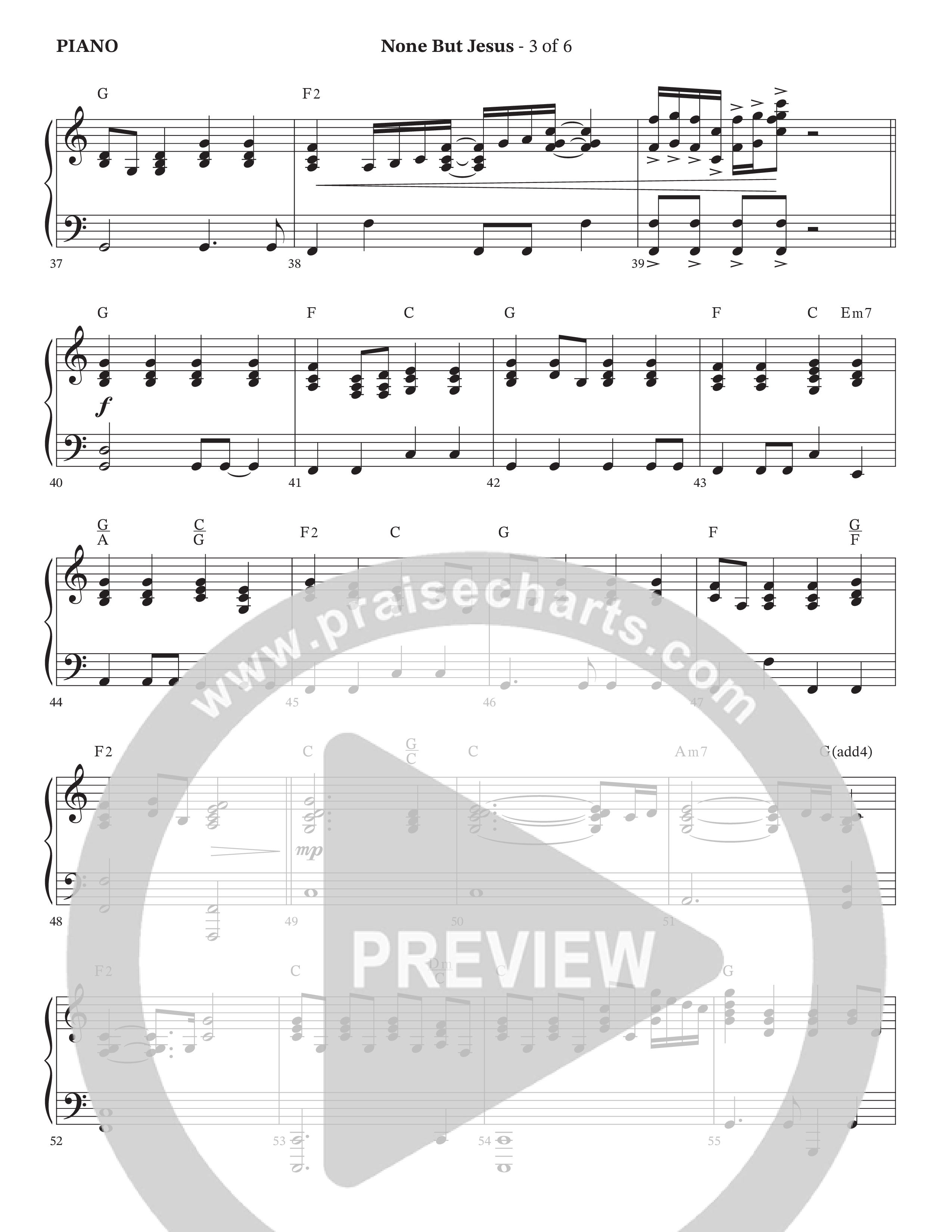 None But Jesus (Choral Anthem SATB) Piano Sheet (Arr. Cliff Duren / Orch. Wayne Haun / The Erwins)