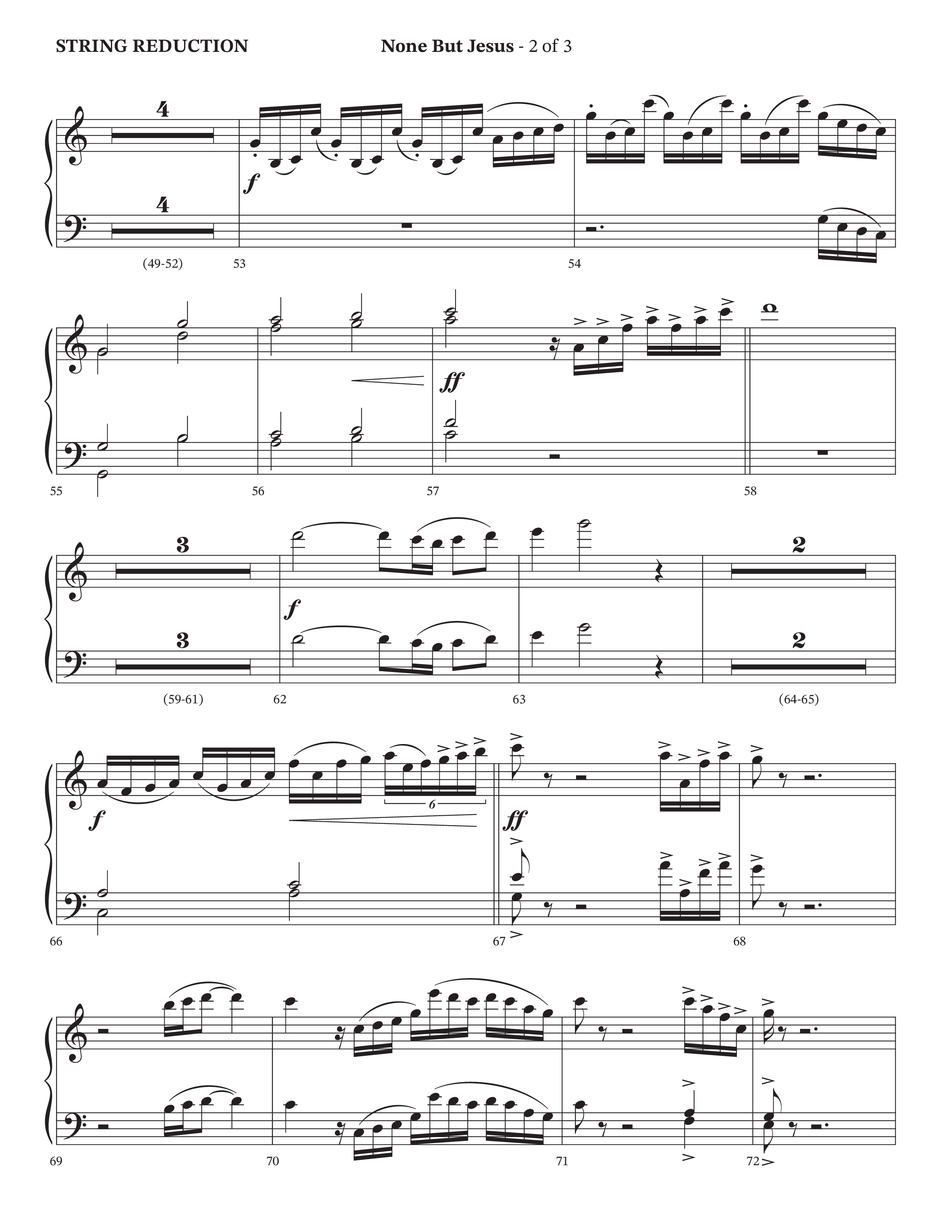 None But Jesus (Choral Anthem SATB) String Reduction (Arr. Cliff Duren / Orch. Wayne Haun / The Erwins)