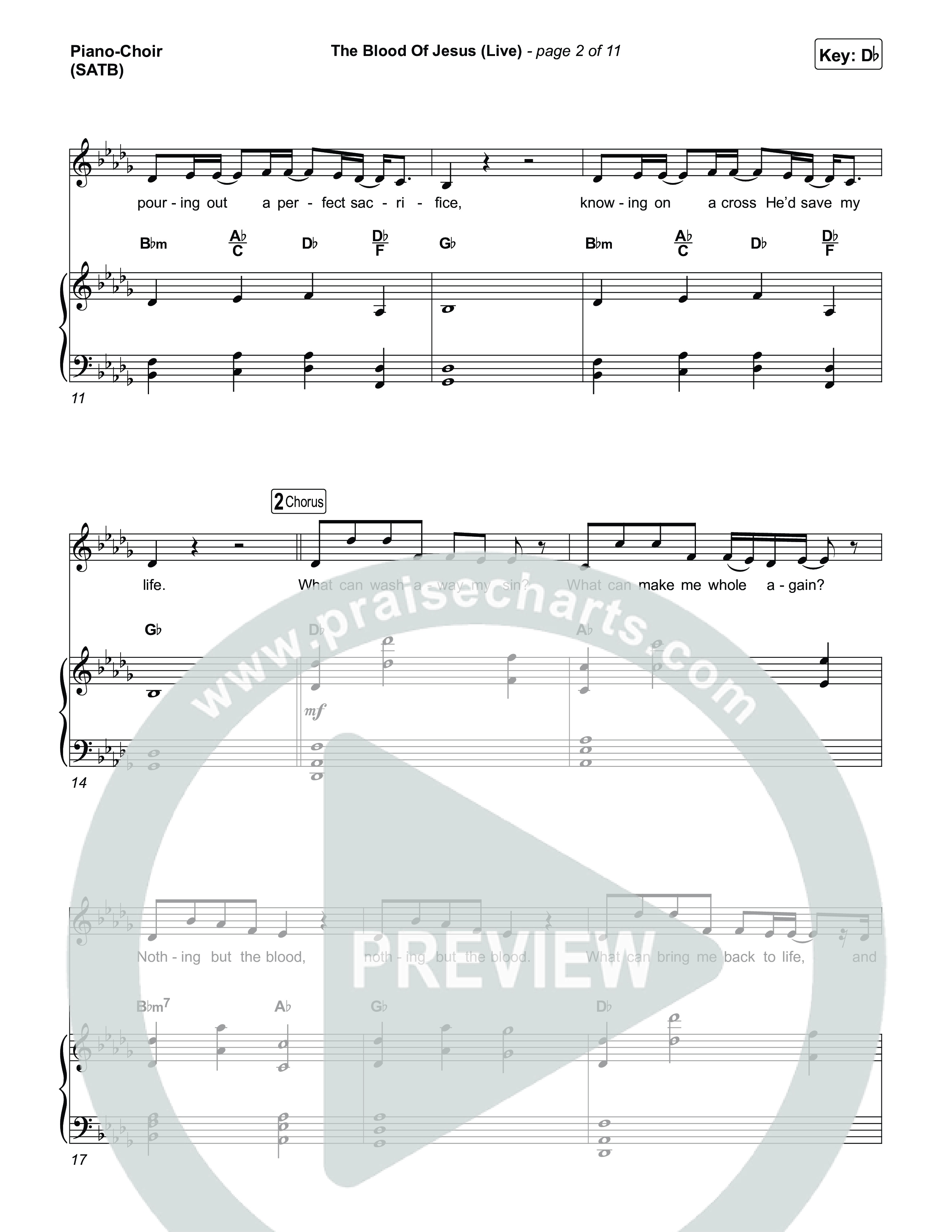 The Blood Of Jesus (Live) Piano/Vocal (SATB) (Hope Darst)