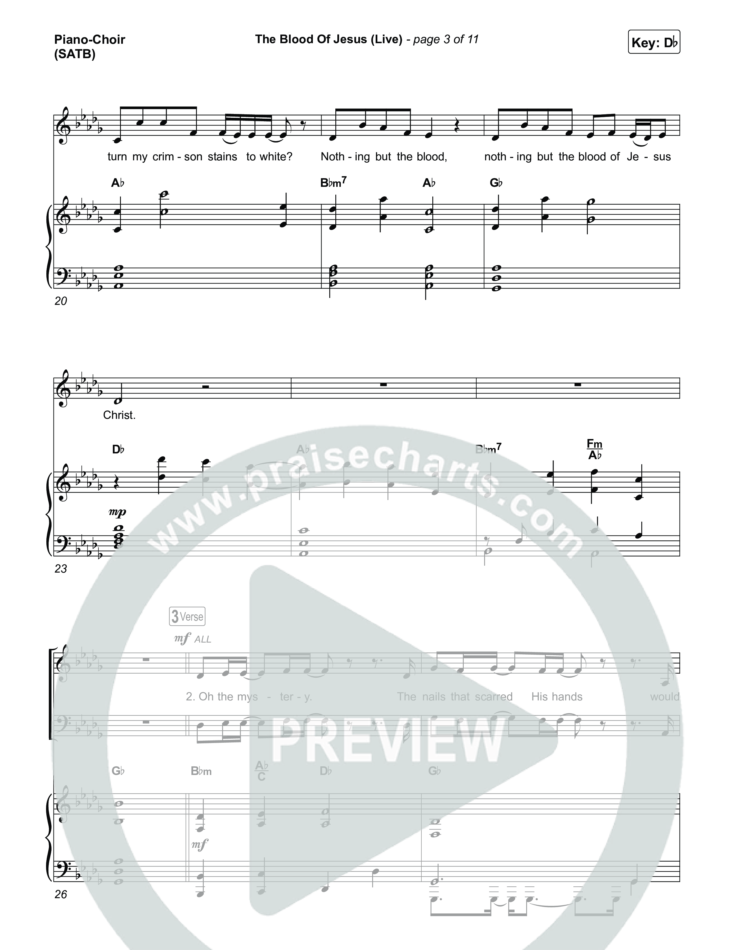 The Blood Of Jesus (Live) Piano/Vocal (SATB) (Hope Darst)