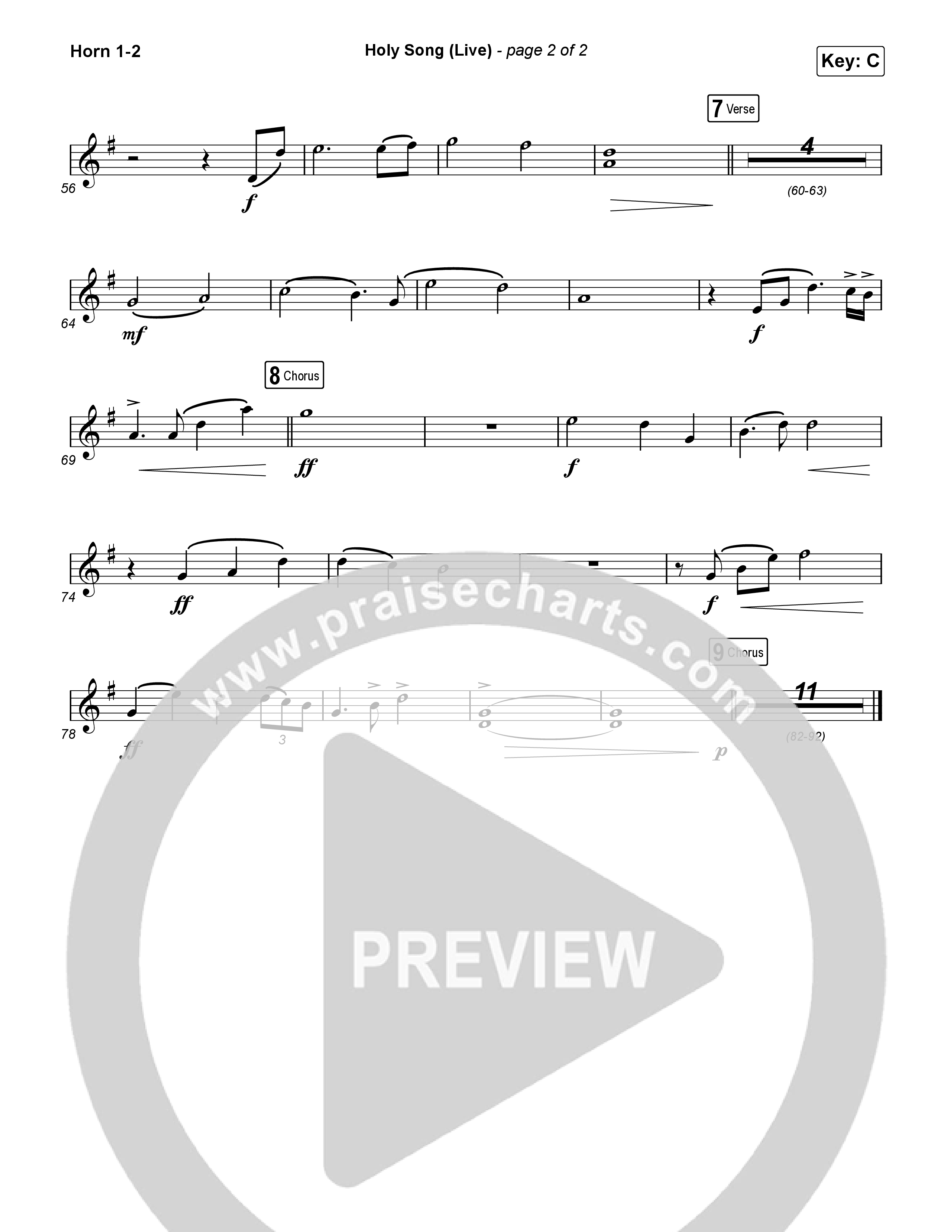 Holy Song (Live) French Horn 1,2 (Bethel Music / Brooke Ligertwood)