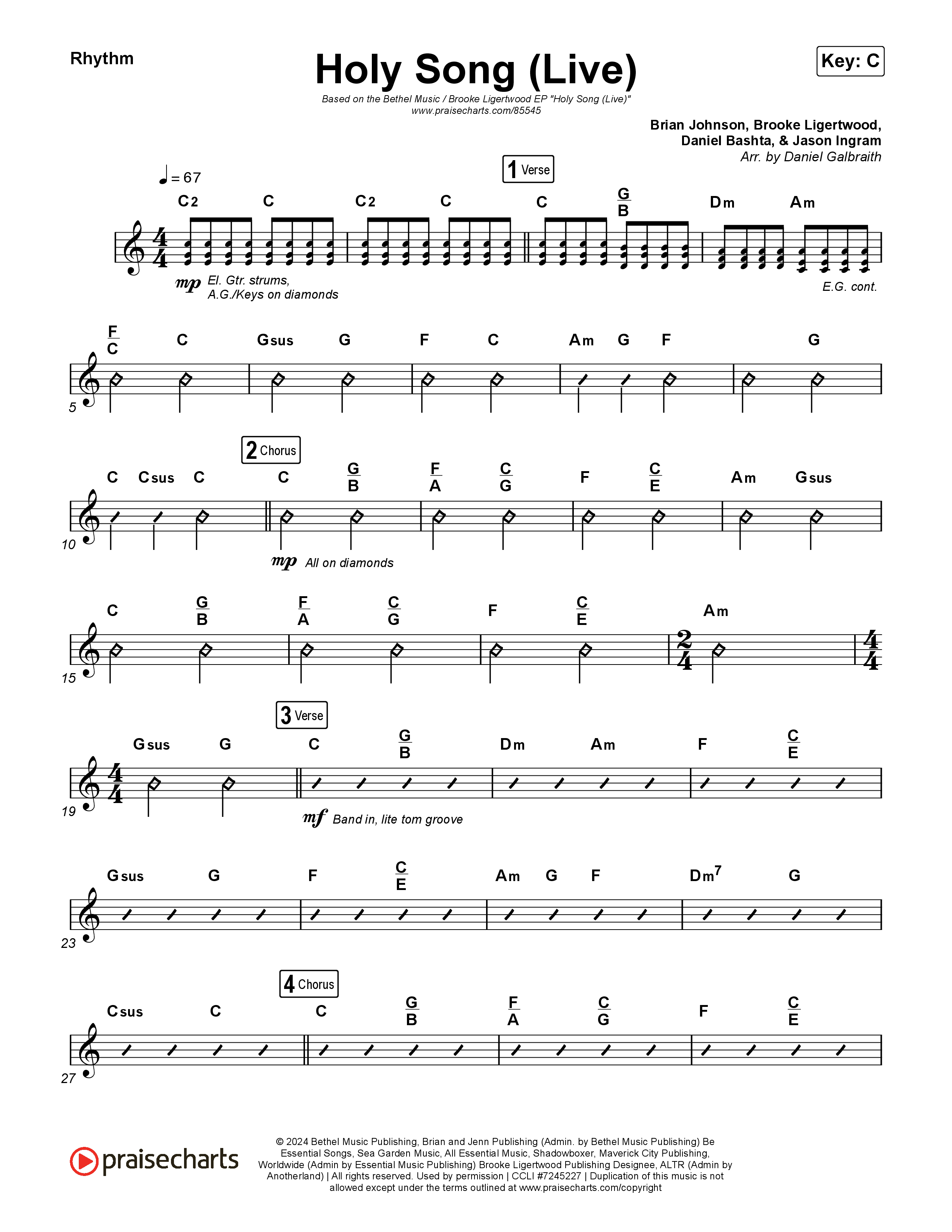 Holy Song (Live) Rhythm Pack (Bethel Music / Brooke Ligertwood)