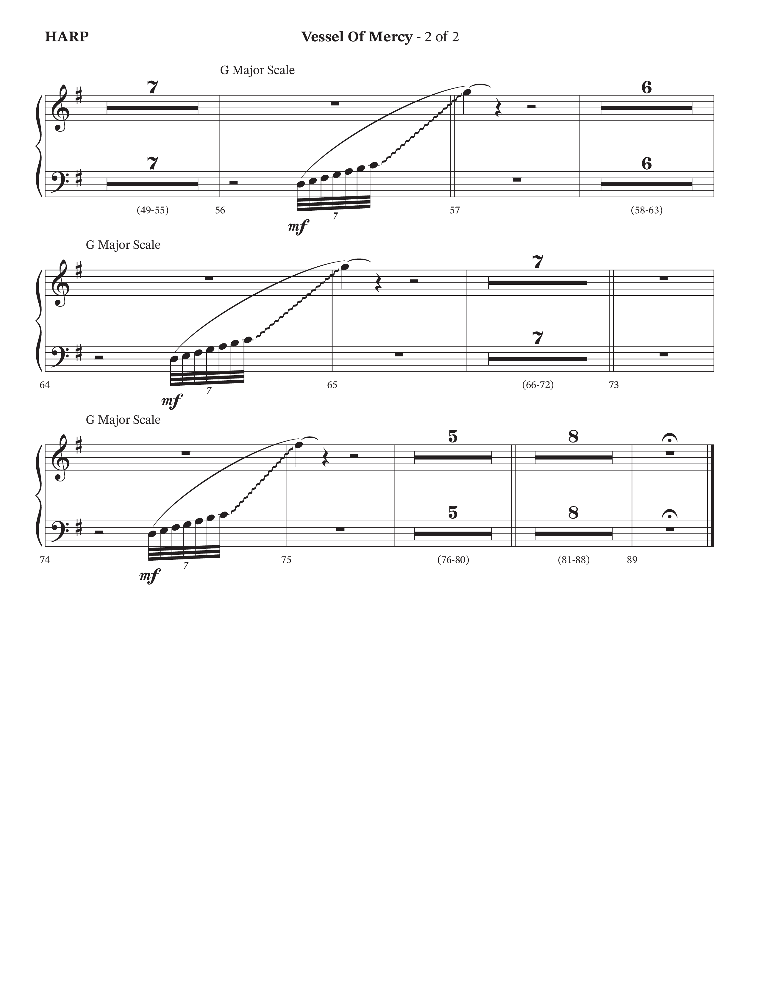 Vessel Of Mercy (Choral Anthem SATB) Harp (Arr. Cliff Duren / Orch. Brian Eads / Legacy Five)