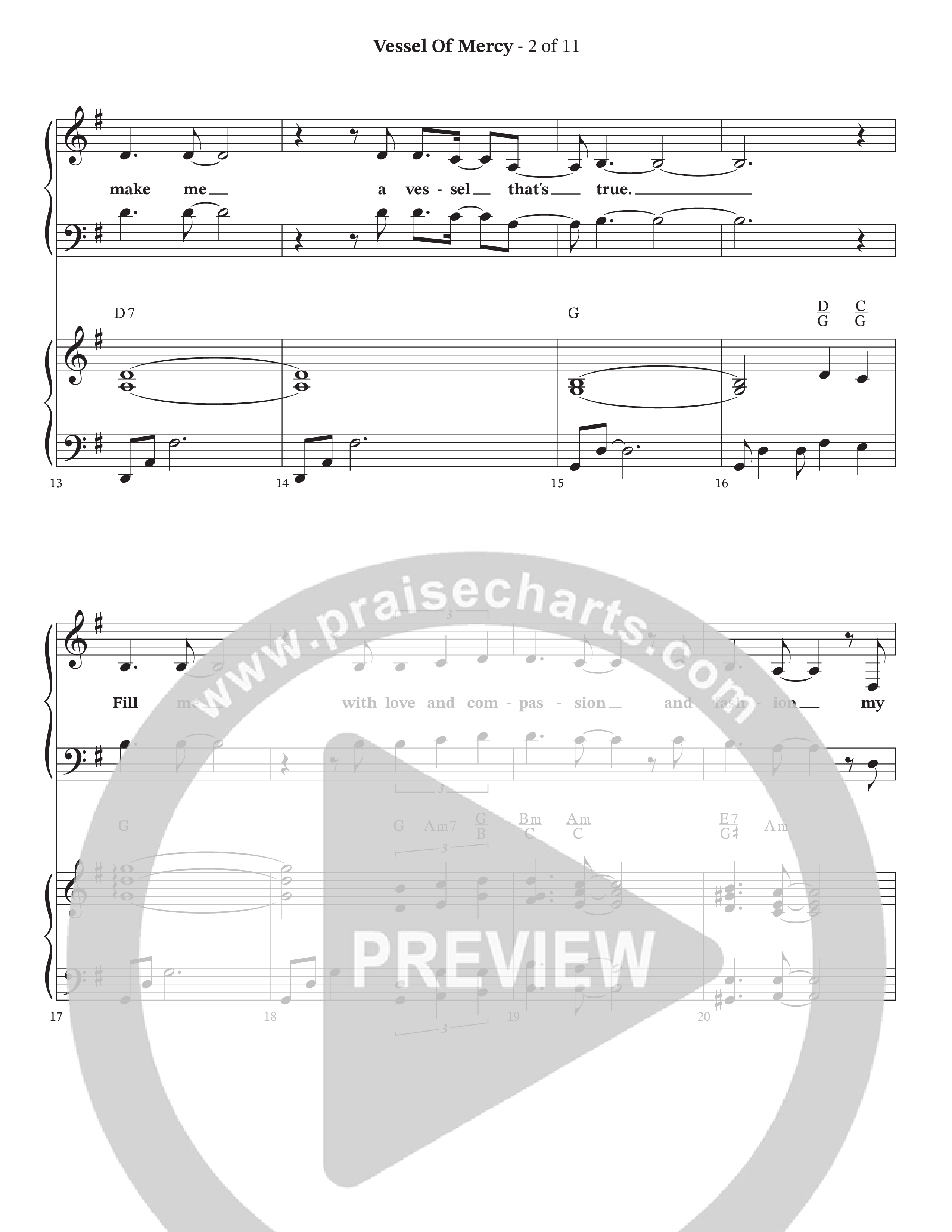 Vessel Of Mercy (Choral Anthem SATB) Piano/Vocal Pack (Arr. Cliff Duren / Orch. Brian Eads / Legacy Five)