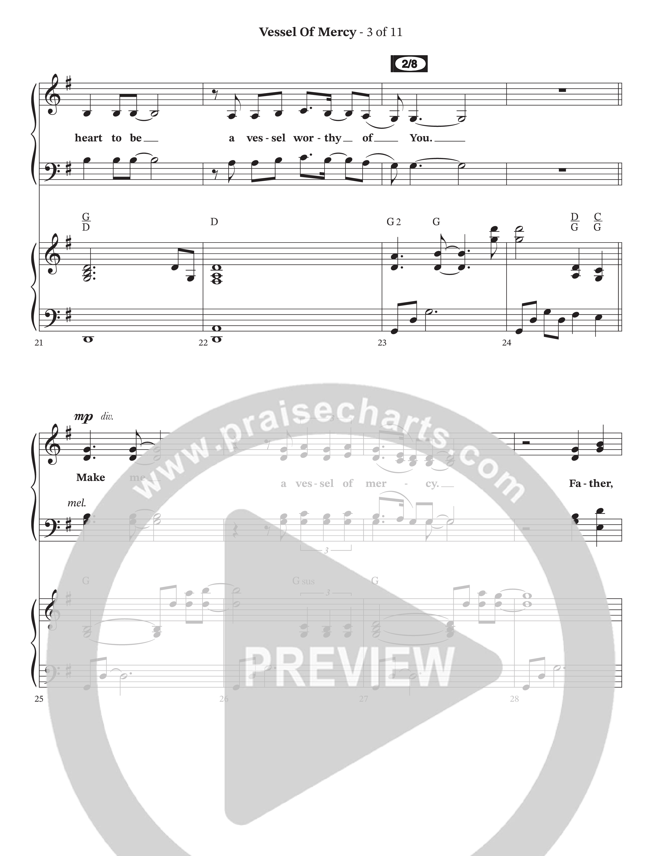 Vessel Of Mercy (Choral Anthem SATB) Piano/Vocal Pack (Arr. Cliff Duren / Orch. Brian Eads / Legacy Five)