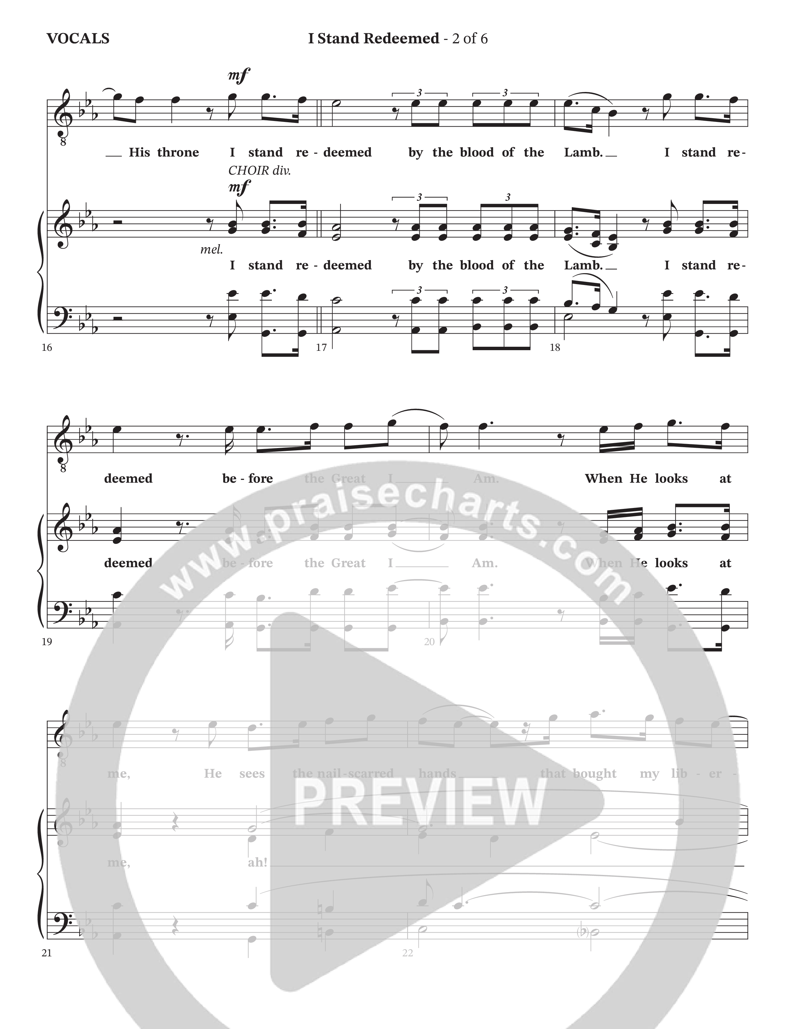 I Stand Redeemed (Choral Anthem SATB) Choir Sheet (Arr. Josh Stewart / Orch. Wayne Haun / Legacy Five)