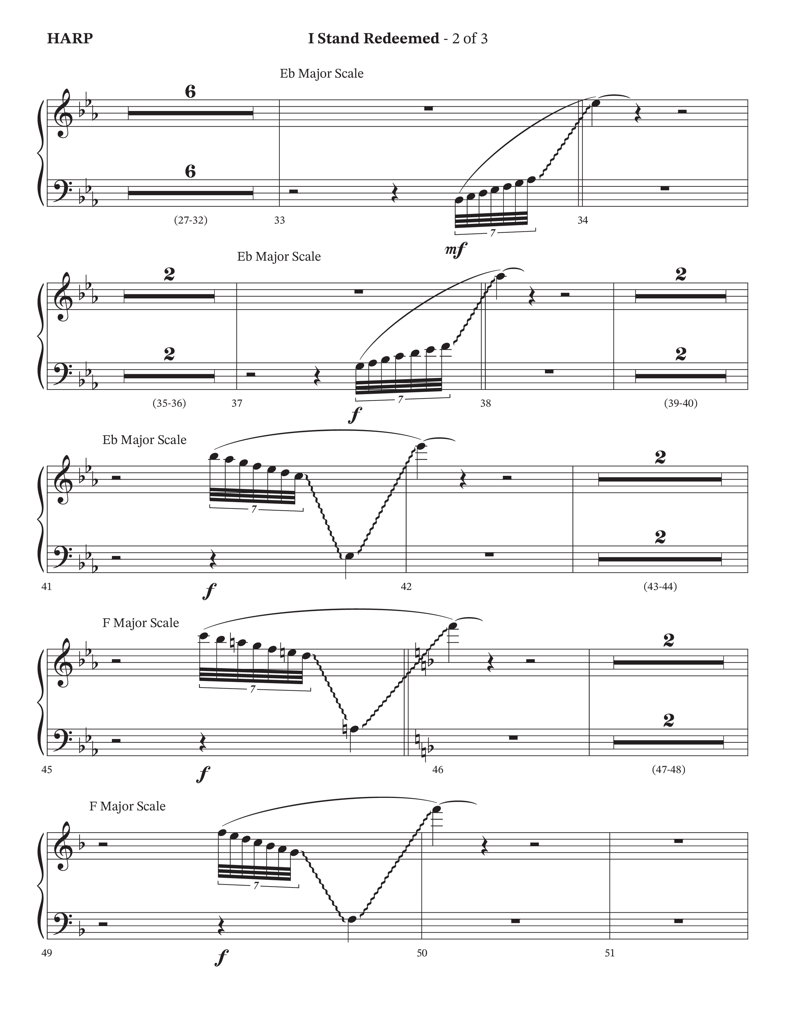I Stand Redeemed (Choral Anthem SATB) Harp (Arr. Josh Stewart / Orch. Wayne Haun / Legacy Five)