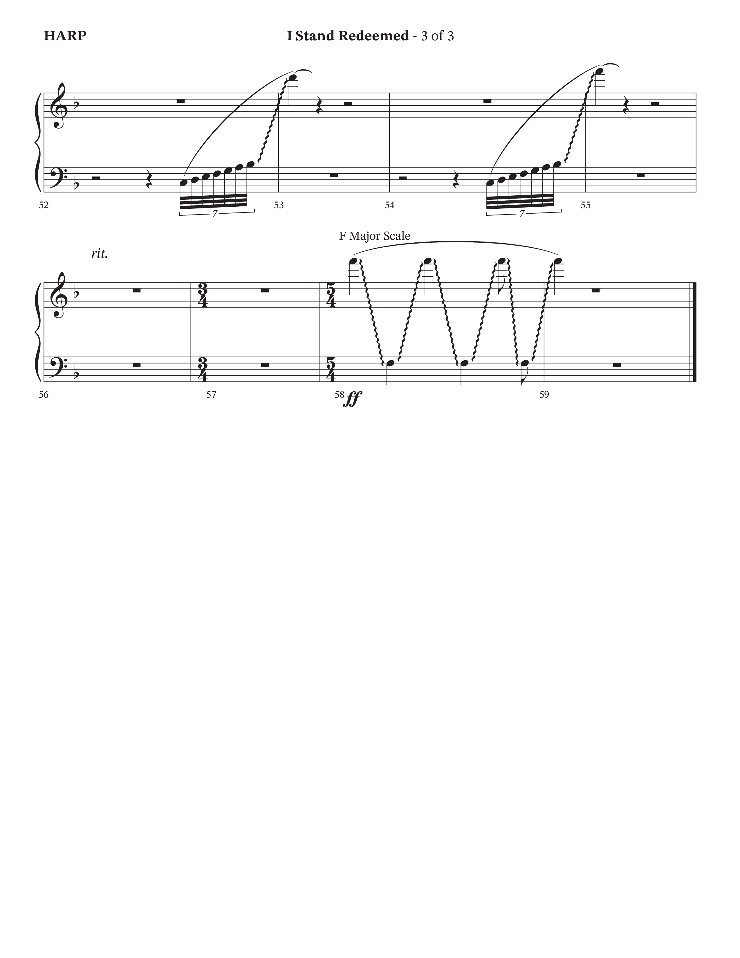 I Stand Redeemed (Choral Anthem SATB) Harp (Arr. Josh Stewart / Orch. Wayne Haun / Legacy Five)