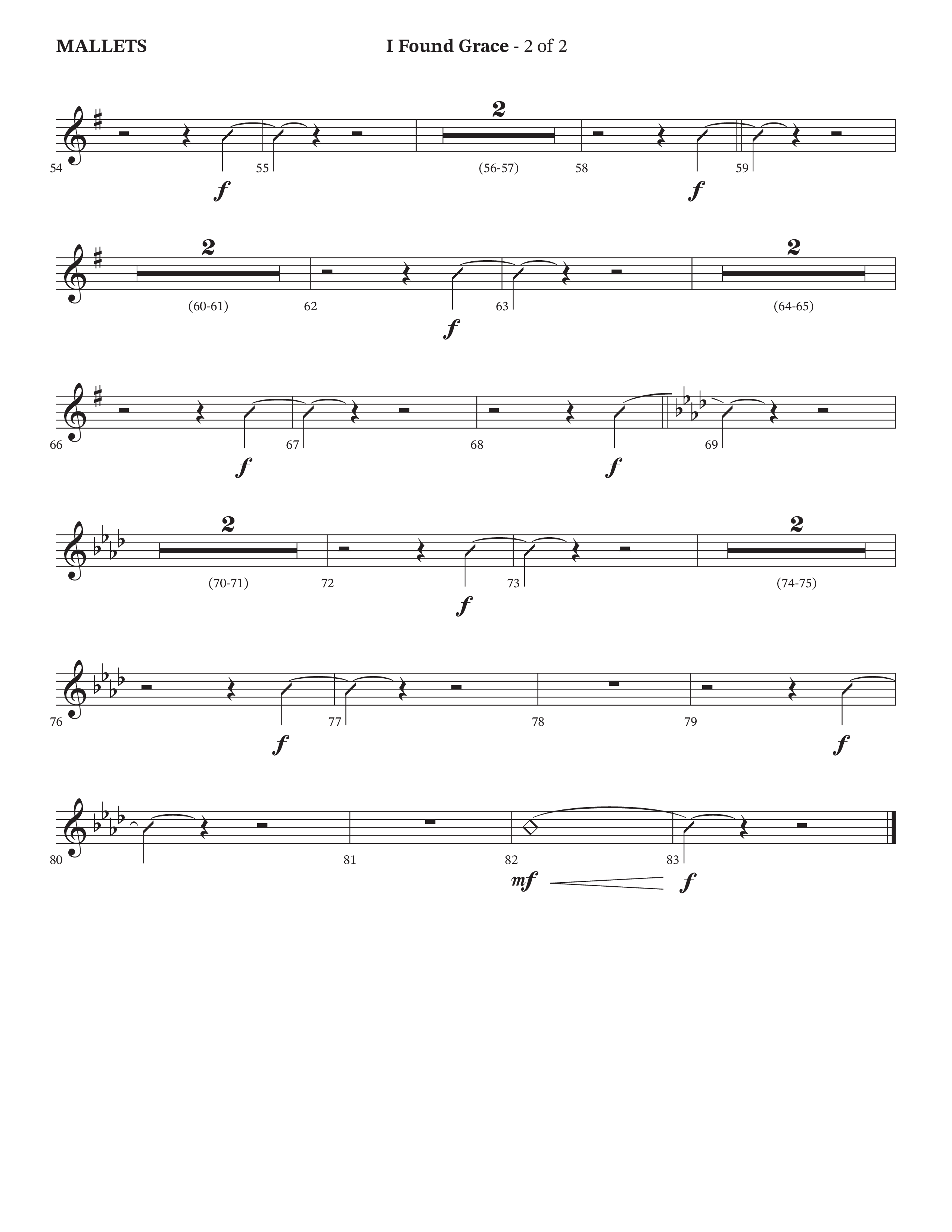 I Found Grace (Choral Anthem SATB) Mallets (Arr. Josh Stewart / Orch. Wayne Haun / Legacy Five)