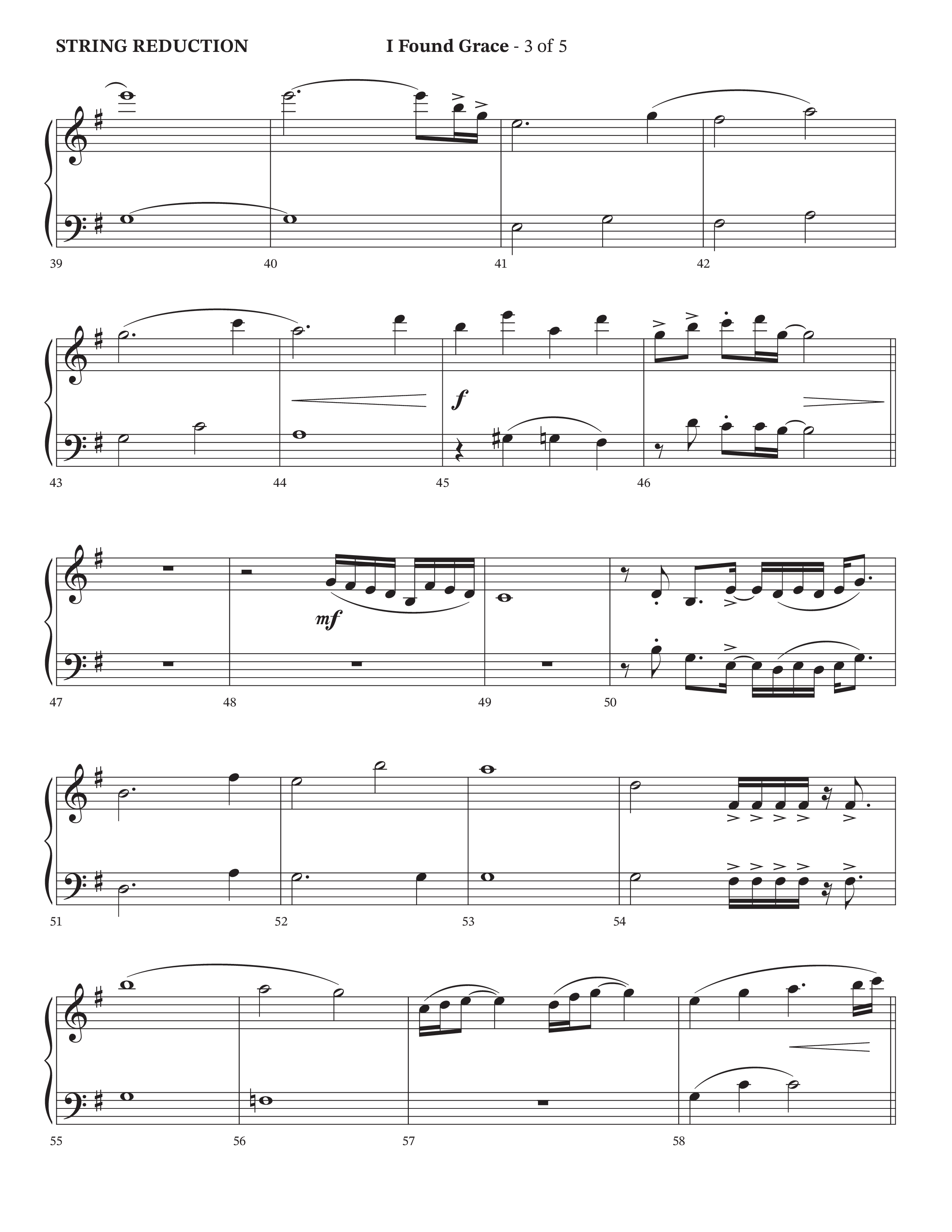 I Found Grace (Choral Anthem SATB) String Reduction (Arr. Josh Stewart / Orch. Wayne Haun / Legacy Five)