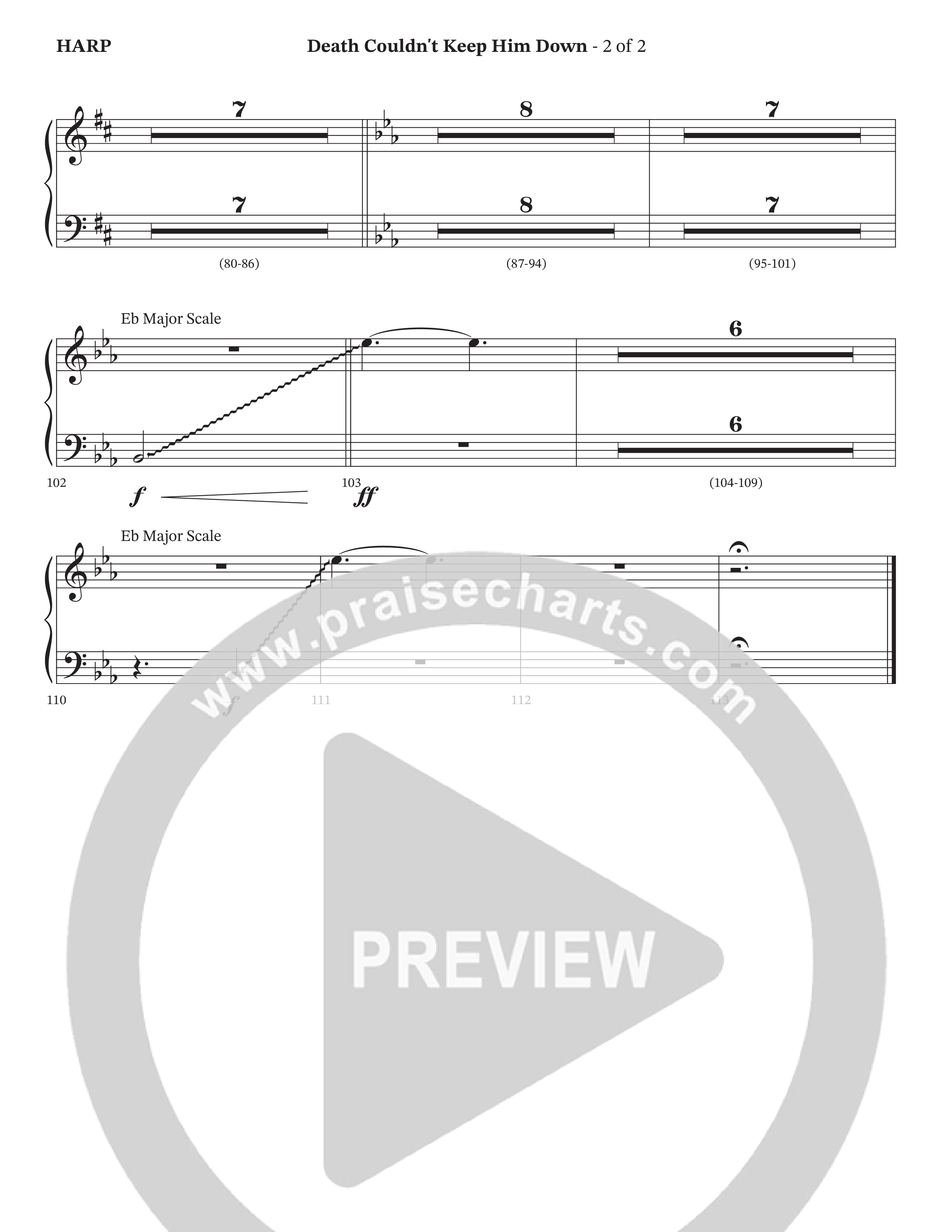 Death Couldn't Keep Him Down (Choral Anthem SATB) Harp (Arr. Cliff Duren / Orch. Wayne Haun / Triumphant Quartet)