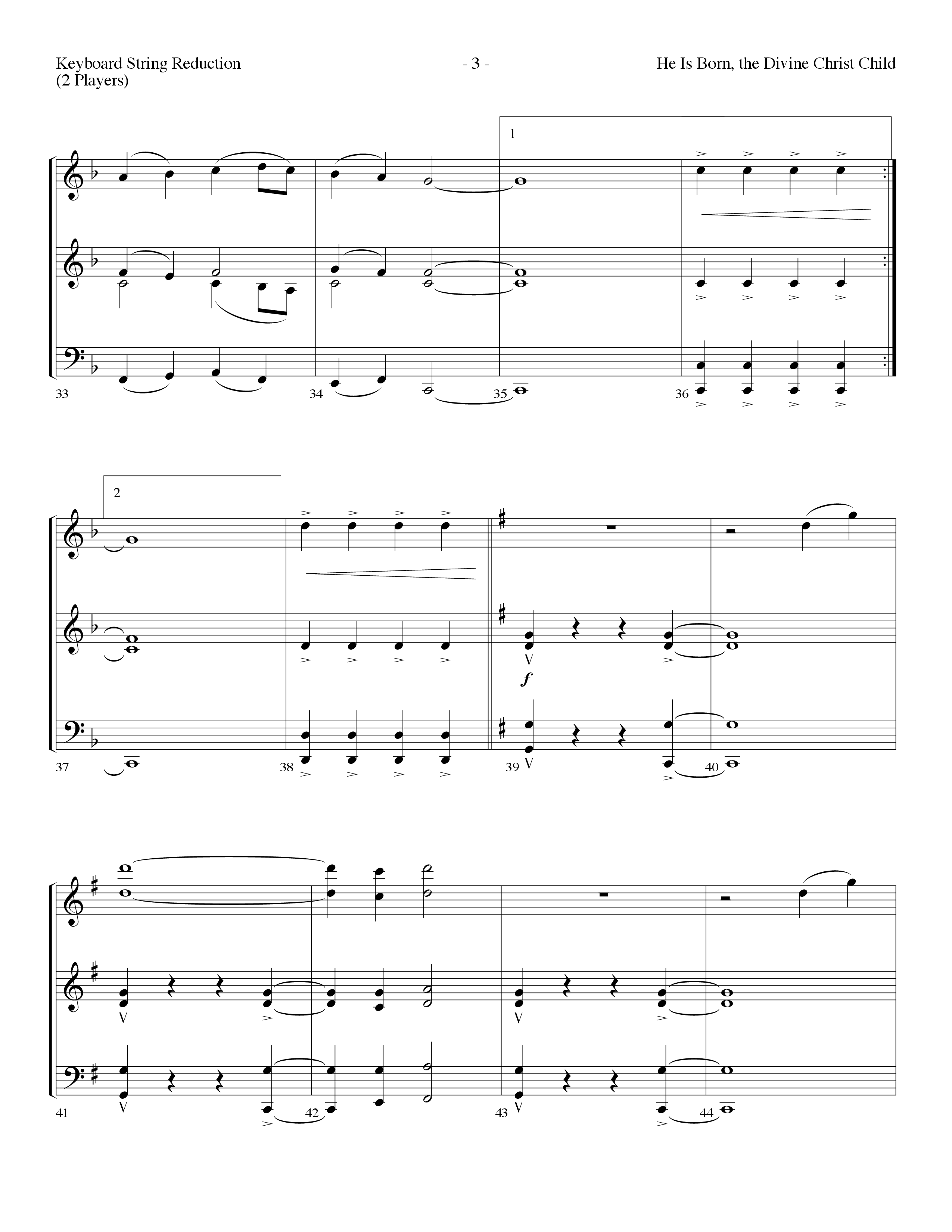 He is Born, the Divine Christ Child with Born in Bethlehem (Choral Anthem SATB) String Reduction (Lifeway Choral / Arr. Dennis Allen)