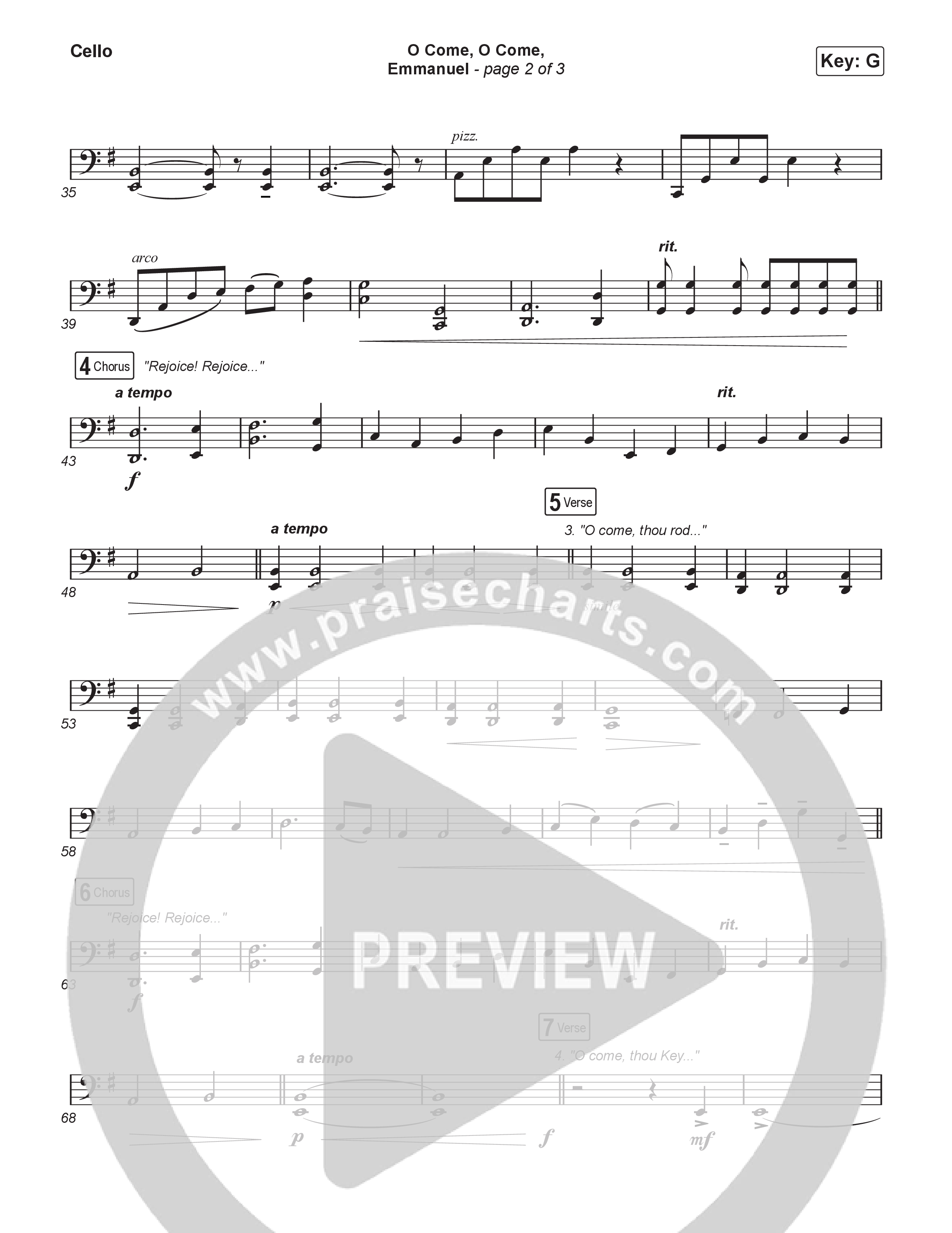 O Come O Come Emmanuel (Live) Cello (Museum Of The Bible / Indiana Wesleyan University Choir / Arr. Philip Keveren)