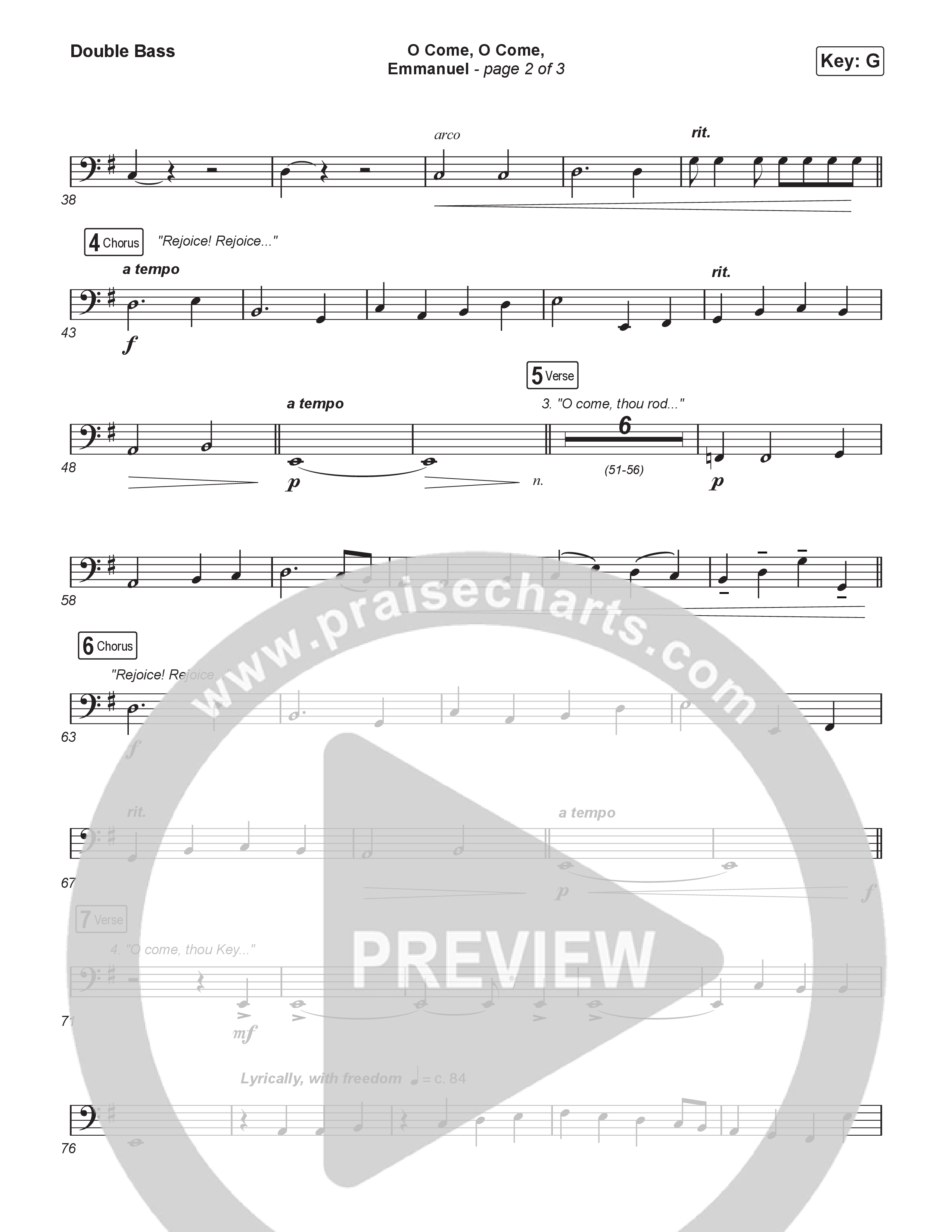 O Come O Come Emmanuel (Live) String Bass (Museum Of The Bible / Indiana Wesleyan University Choir / Arr. Philip Keveren)