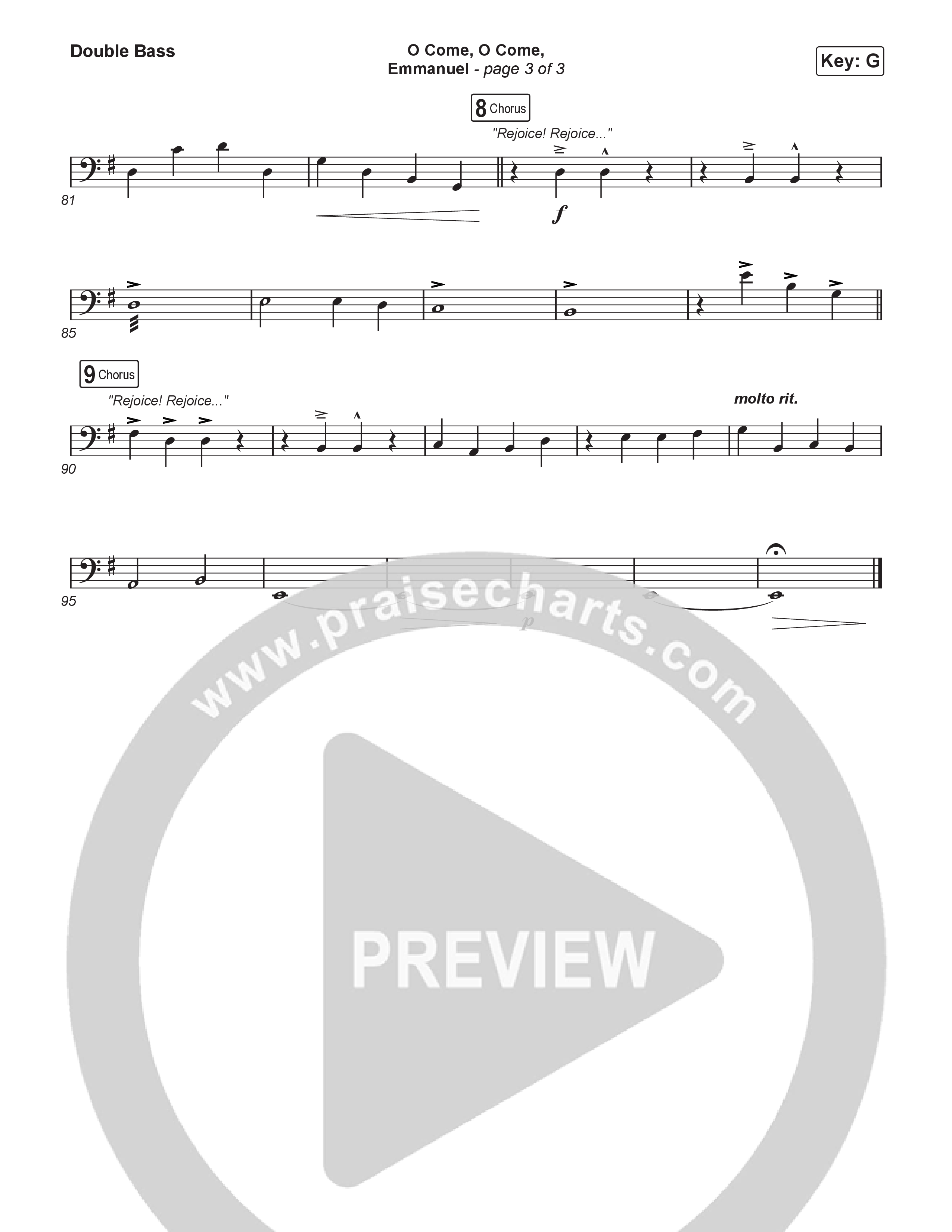 O Come O Come Emmanuel (Live) String Bass (Museum Of The Bible / Indiana Wesleyan University Choir / Arr. Philip Keveren)