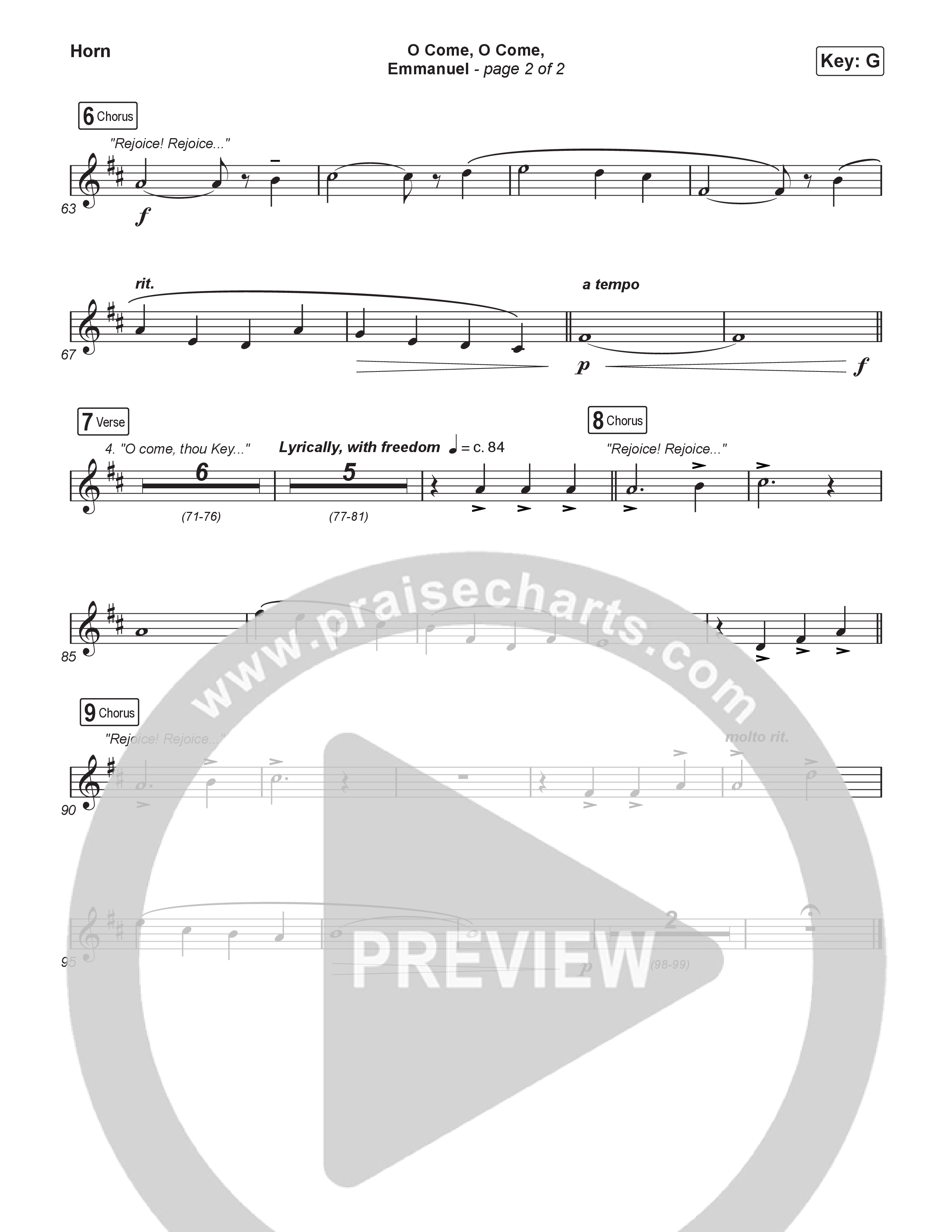 O Come O Come Emmanuel (Live) French Horn (Museum Of The Bible / Indiana Wesleyan University Choir / Arr. Philip Keveren)