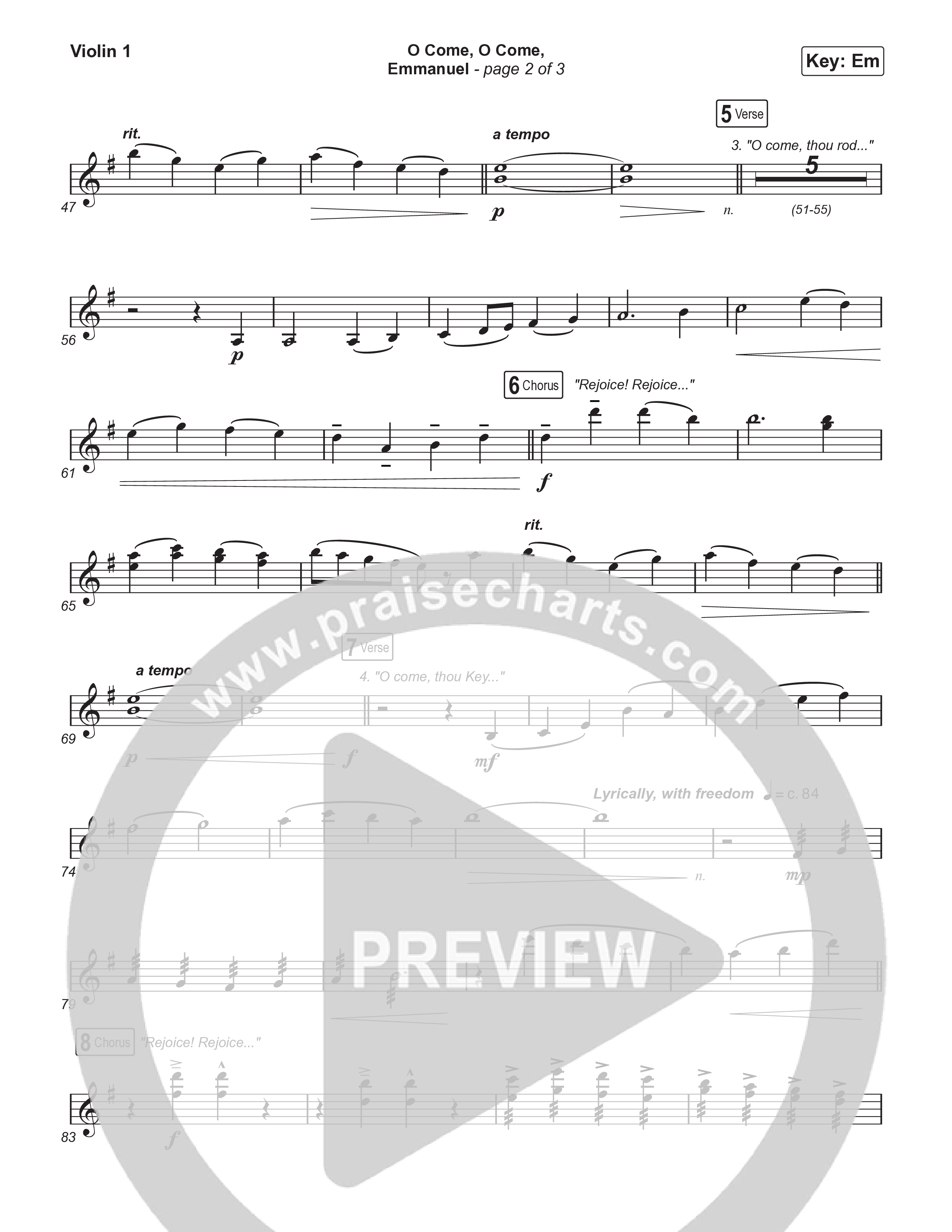 O Come O Come Emmanuel (Live) String Pack (Museum Of The Bible / Indiana Wesleyan University Choir / Arr. Philip Keveren)