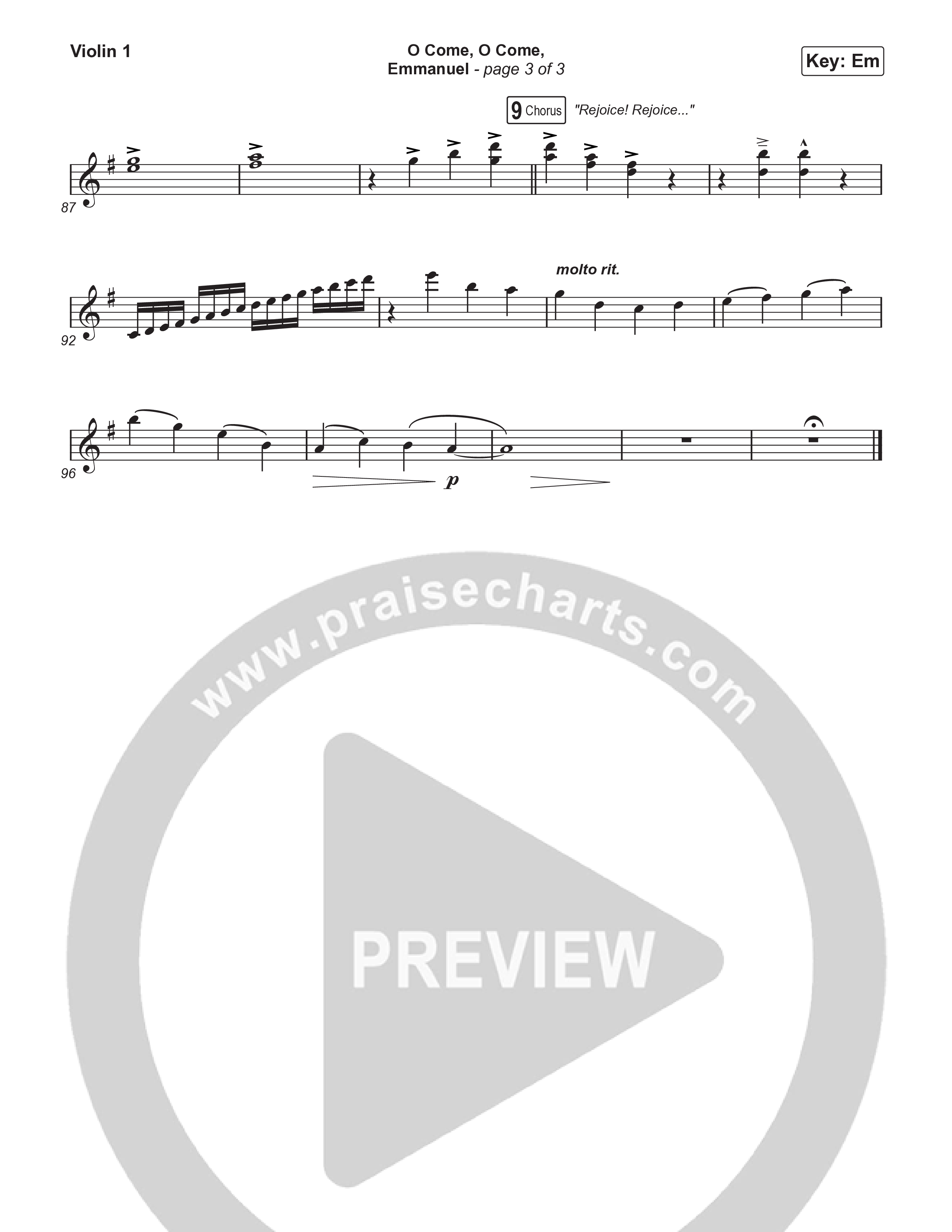 O Come O Come Emmanuel (Live) String Pack (Museum Of The Bible / Indiana Wesleyan University Choir / Arr. Philip Keveren)