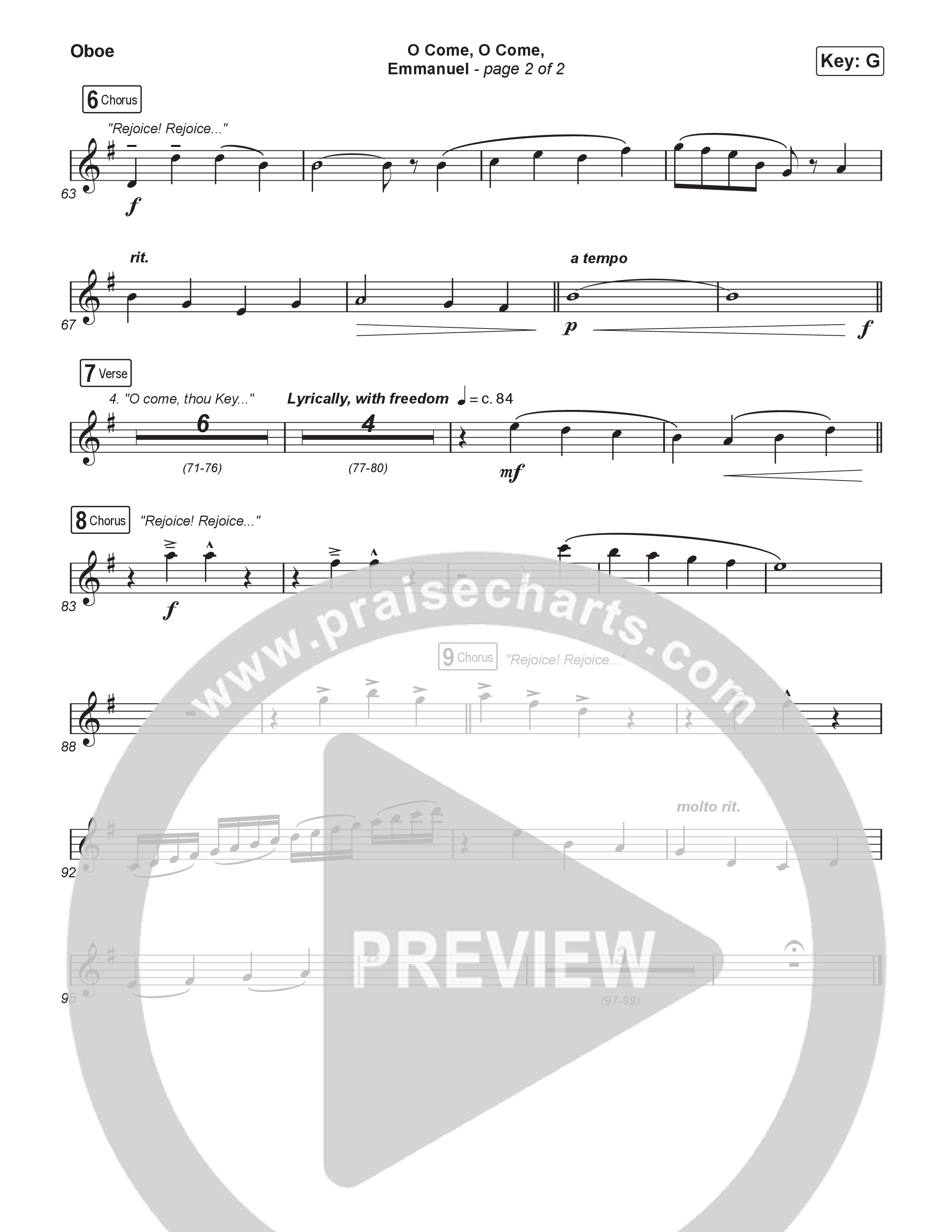 O Come O Come Emmanuel (Live) Oboe (Museum Of The Bible / Indiana Wesleyan University Choir / Arr. Philip Keveren)