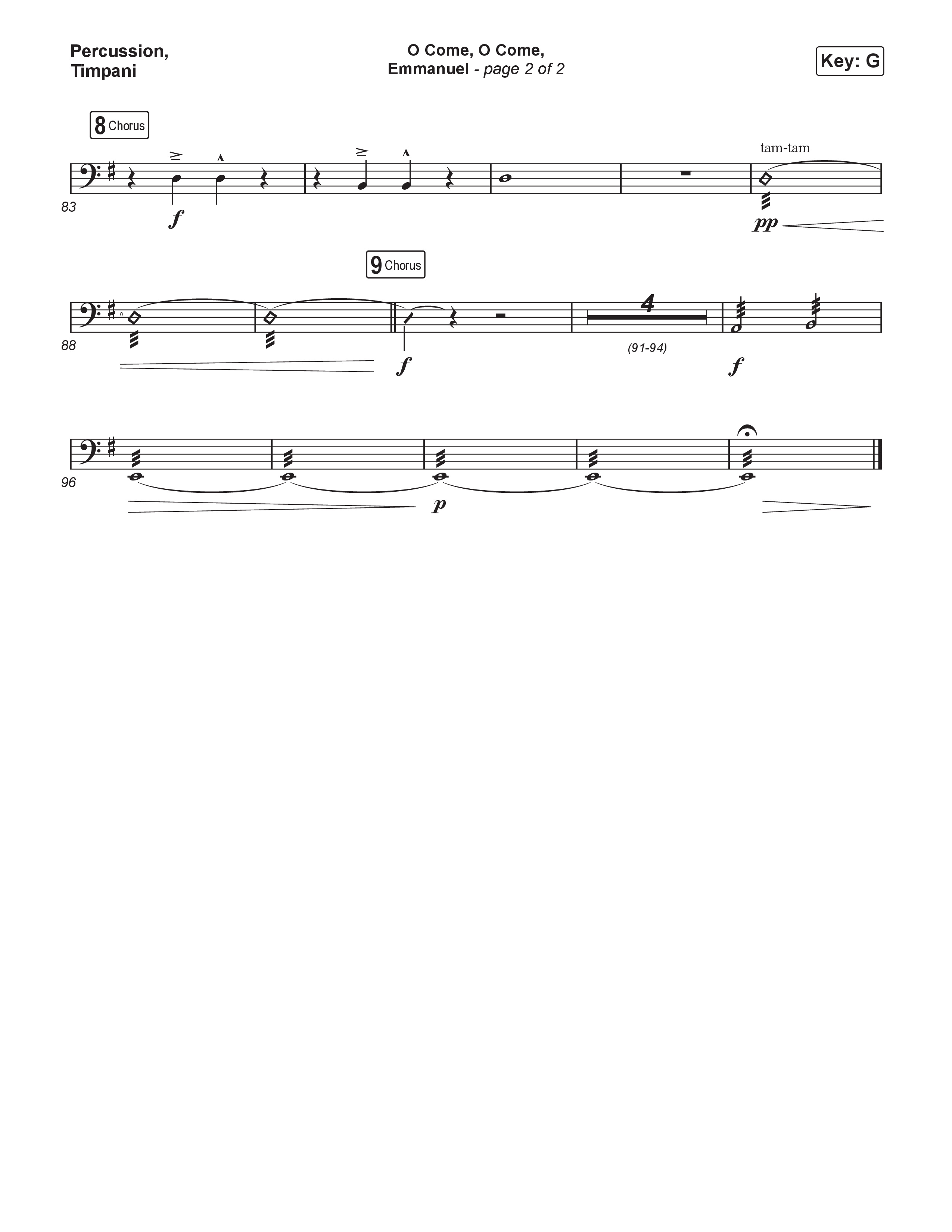 O Come O Come Emmanuel (Live) Percussion 1/2 (Museum Of The Bible / Indiana Wesleyan University Choir / Arr. Philip Keveren)