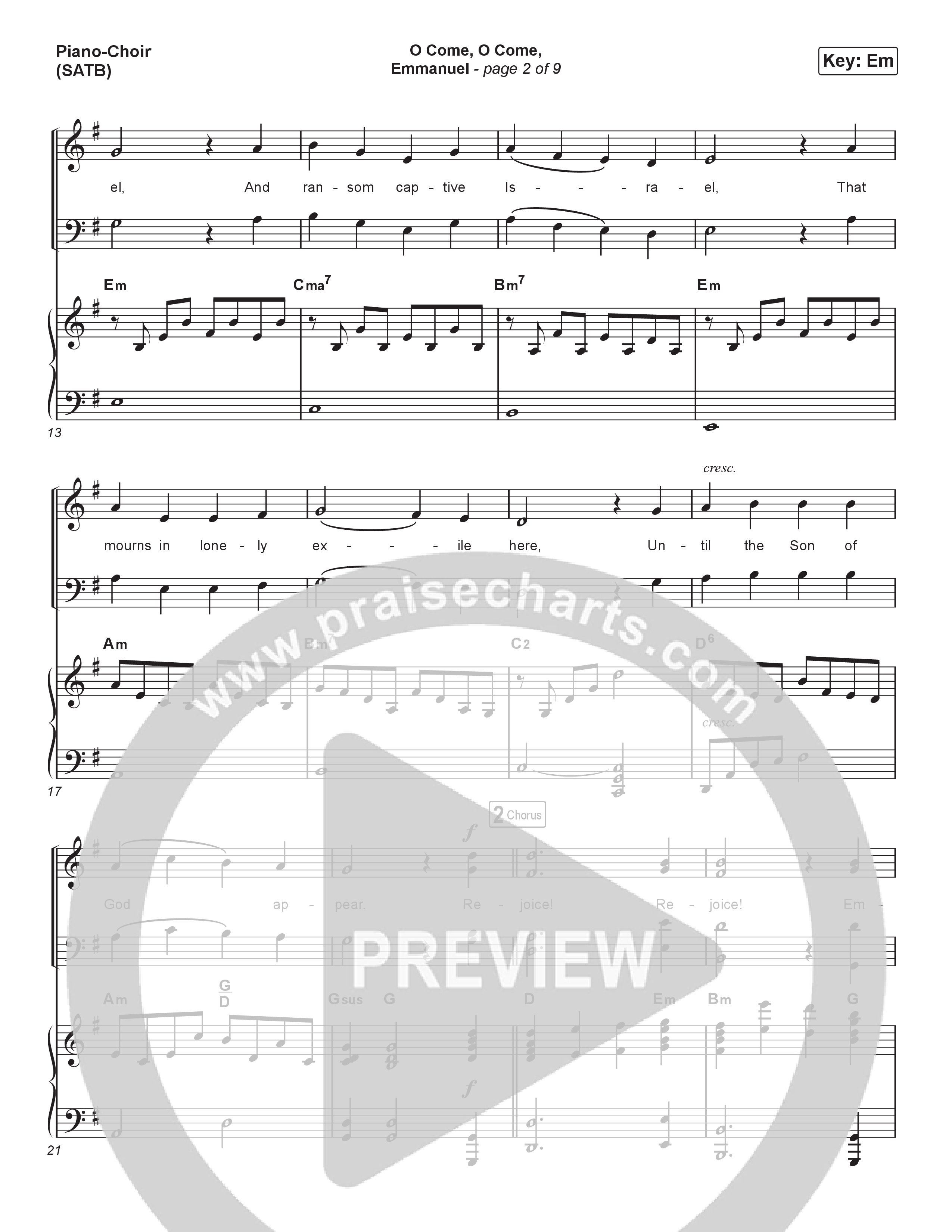 O Come O Come Emmanuel (Live) Piano/Vocal (SATB) (Museum Of The Bible / Indiana Wesleyan University Choir / Arr. Philip Keveren)