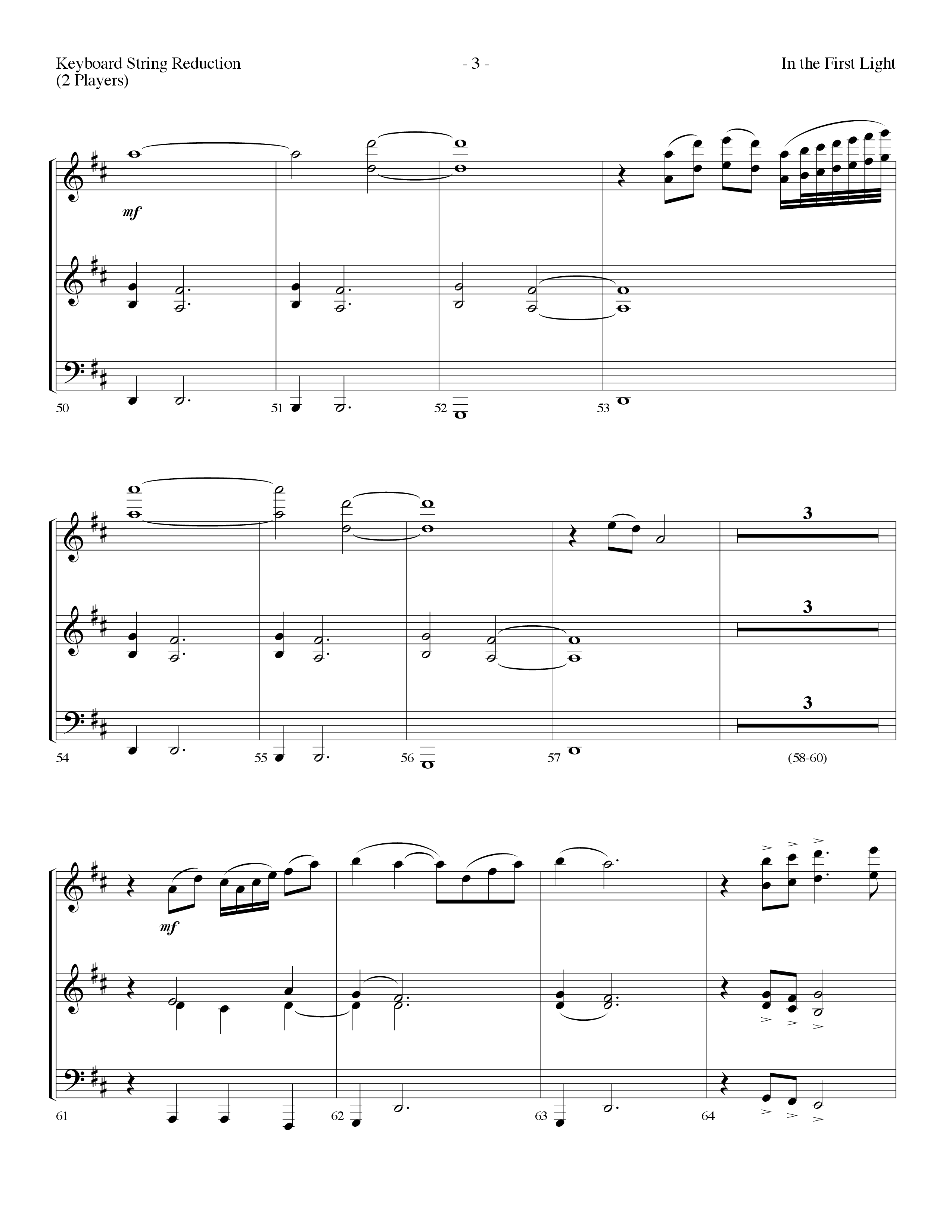In The First Light (Choral Anthem SATB) String Reduction (Lifeway Choral / Arr. Dennis Allen)