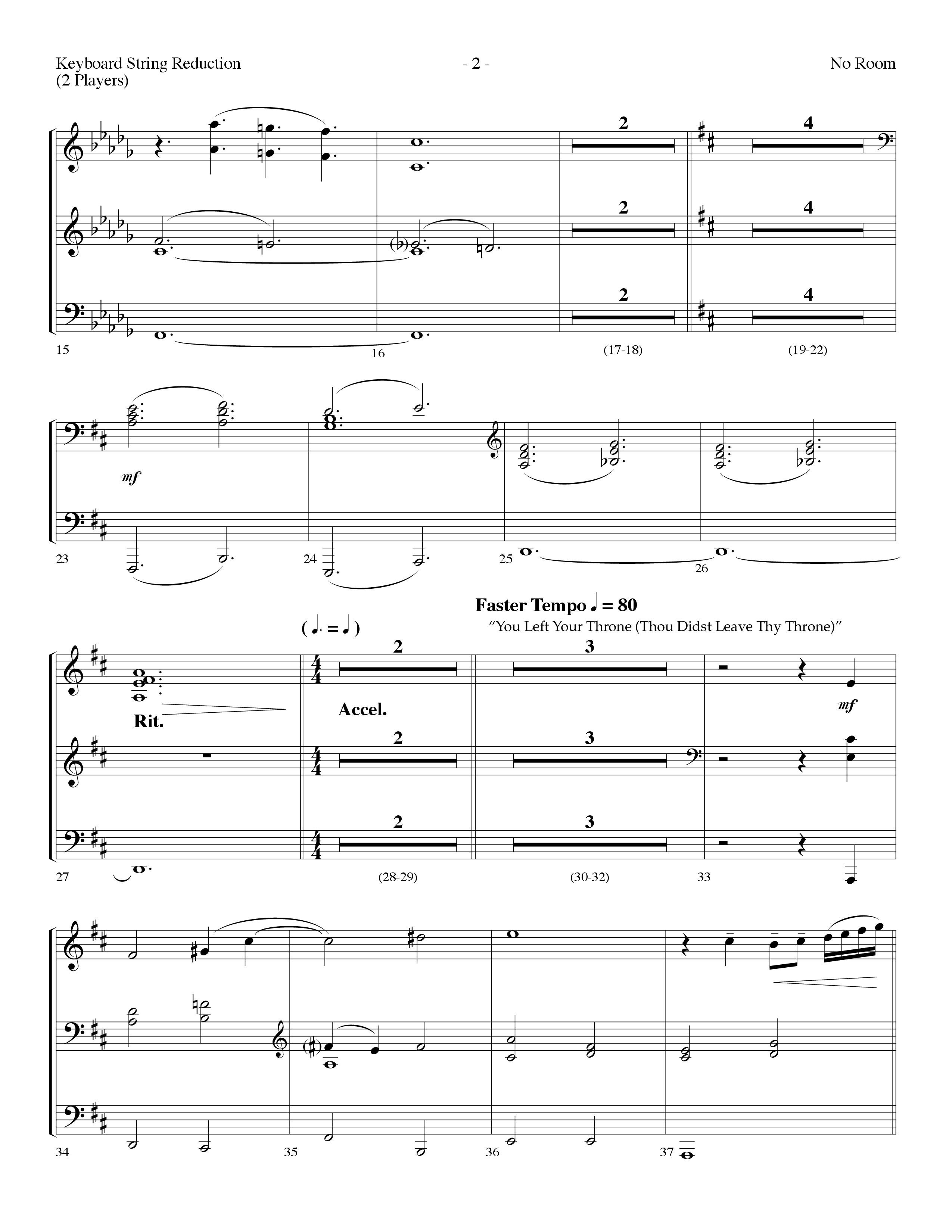 No Room (Choral Anthem SATB) String Reduction (Lifeway Choral / Arr. Dennis Allen)