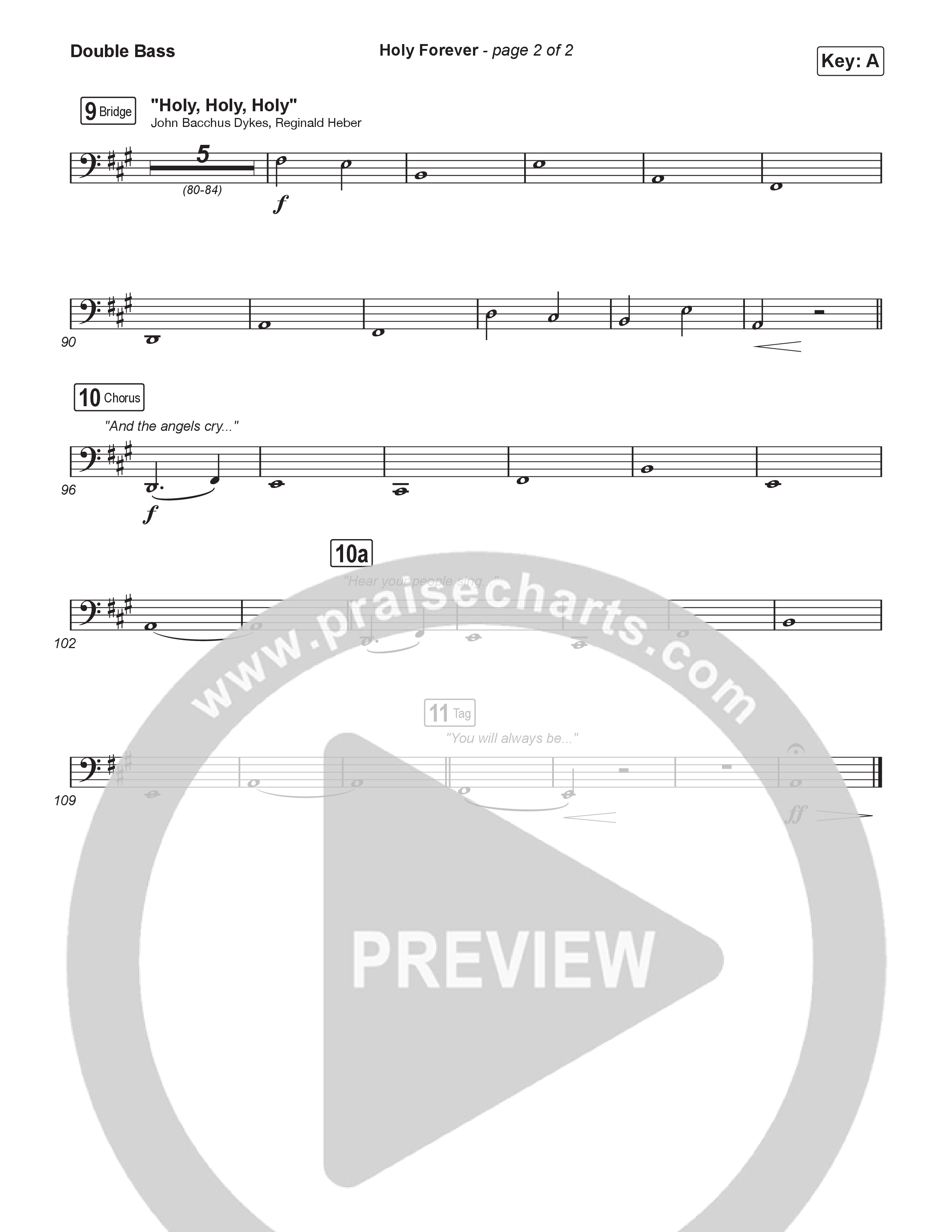 Holy Forever (Choral/SATB) String Bass (Travis Cottrell / Arr. Mason Brown)