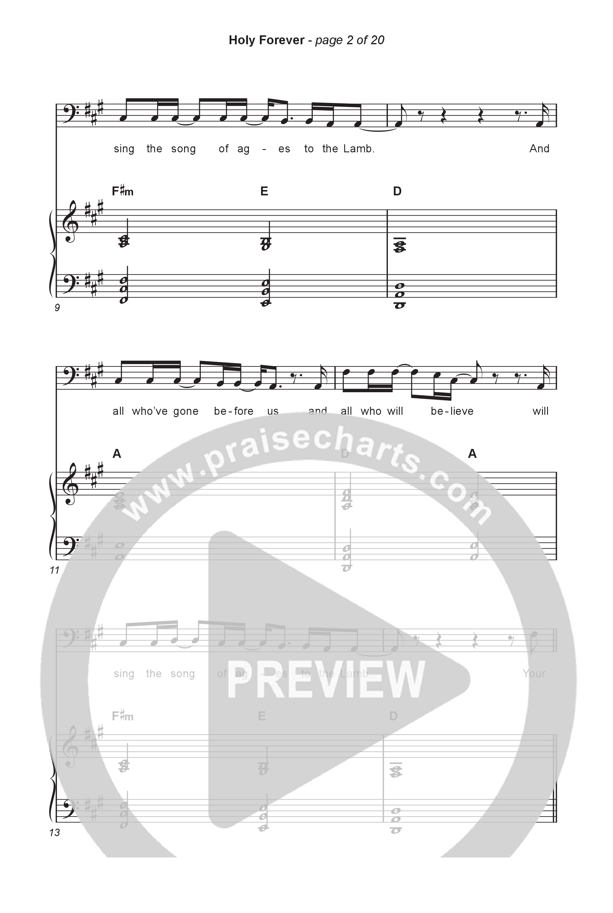 Holy Forever (Choral/SATB) Octavo (SATB & Pno) (Travis Cottrell / Arr. Mason Brown)