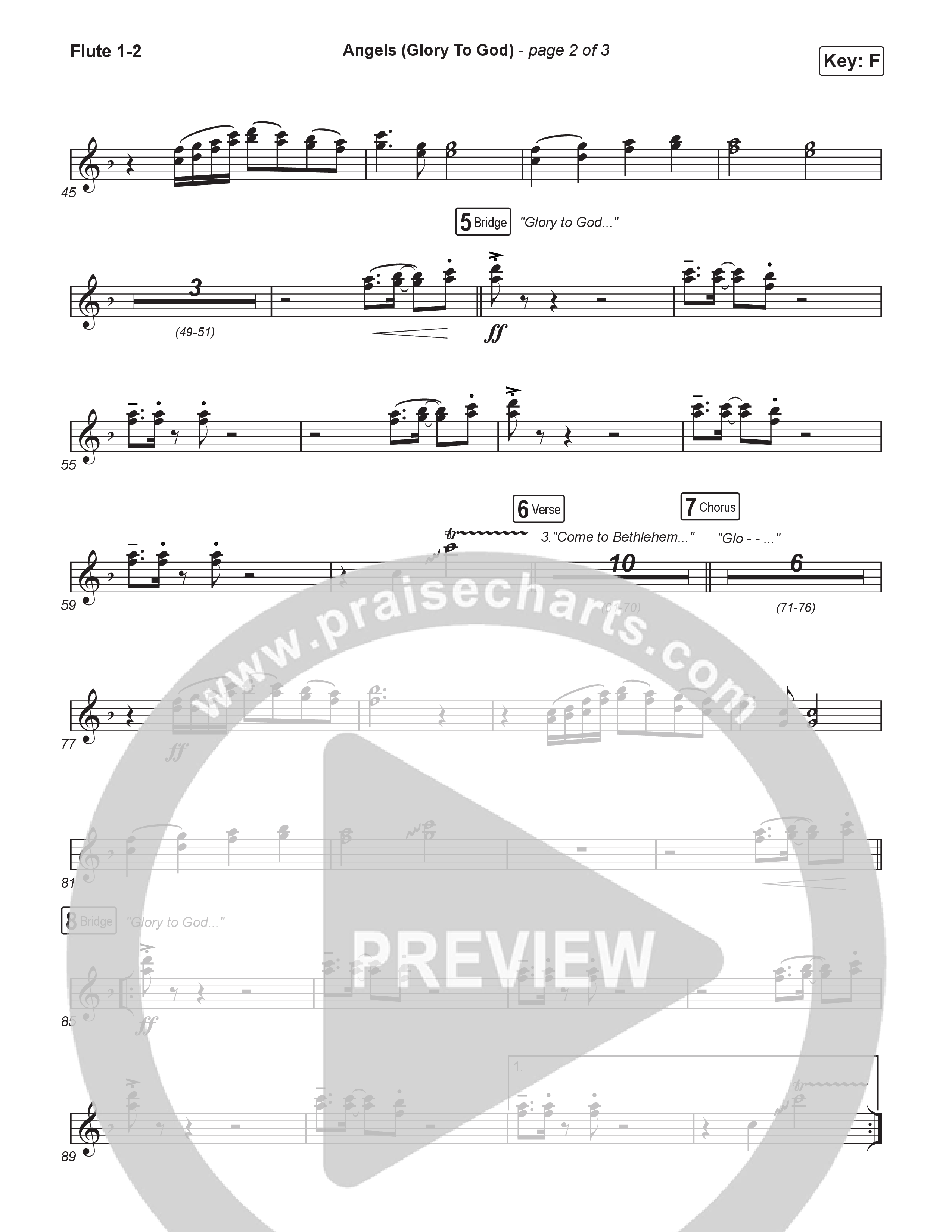 Angels (Glory To God) (Sing It Now) Flute 1/2 (Phil Wickham / Arr. Luke Gambill)