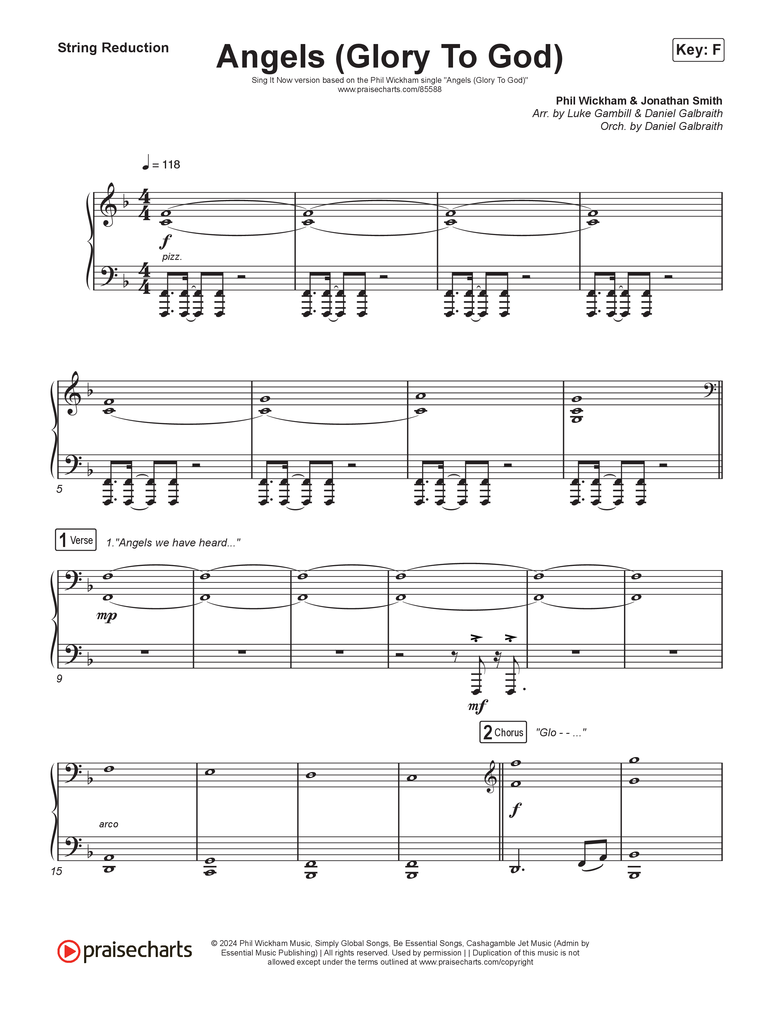Angels (Glory To God) (Sing It Now) String Reduction (Phil Wickham / Arr. Luke Gambill)