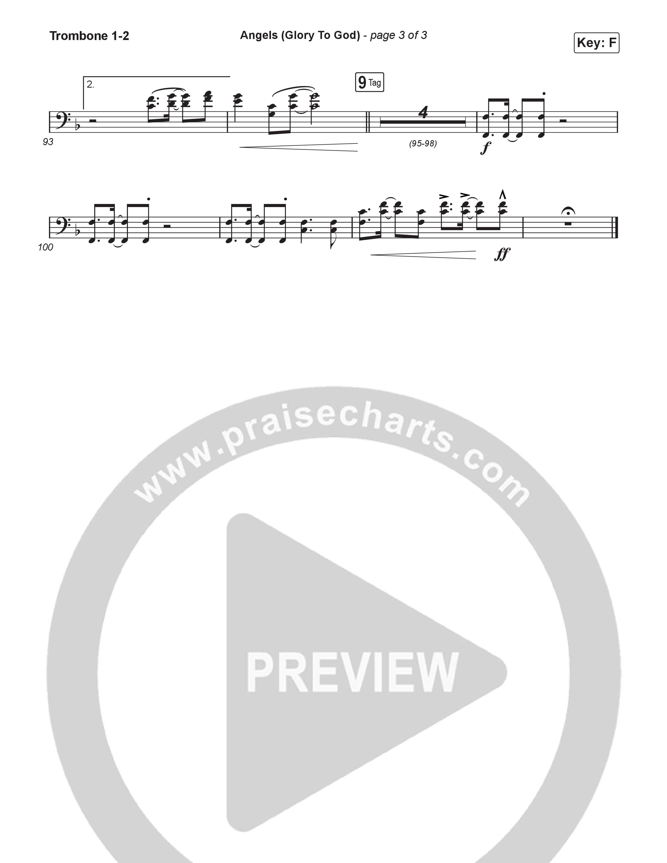 Angels (Glory To God) (Sing It Now) Trombone 1/2 (Phil Wickham / Arr. Luke Gambill)