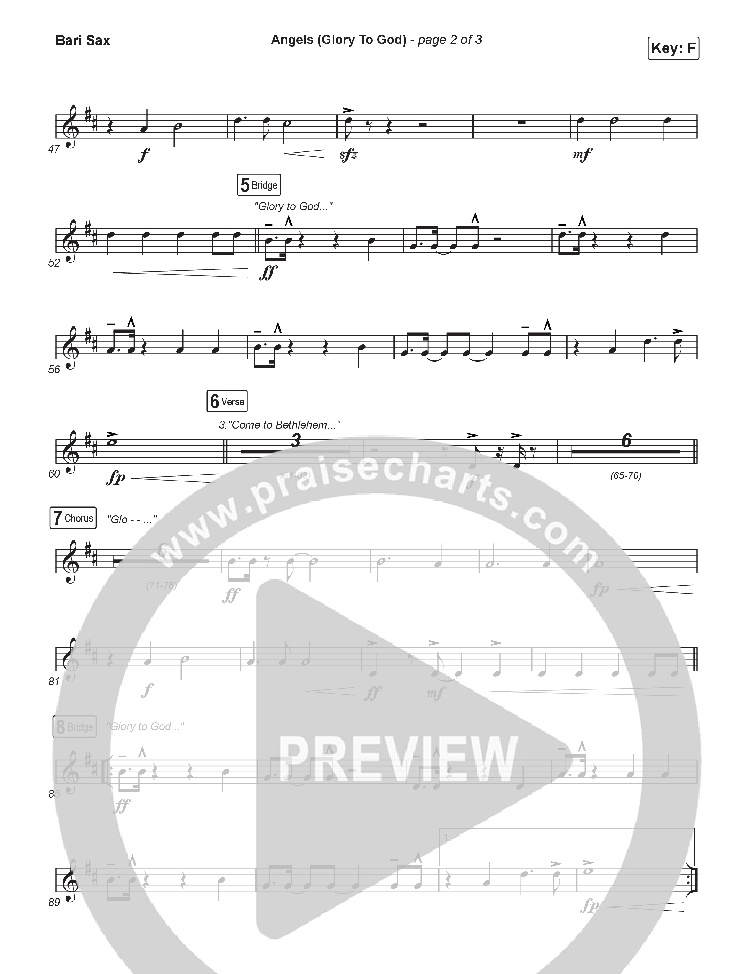 Angels (Glory To God) (Worship Choir/SAB) Bari Sax (Phil Wickham / Arr. Luke Gambill)