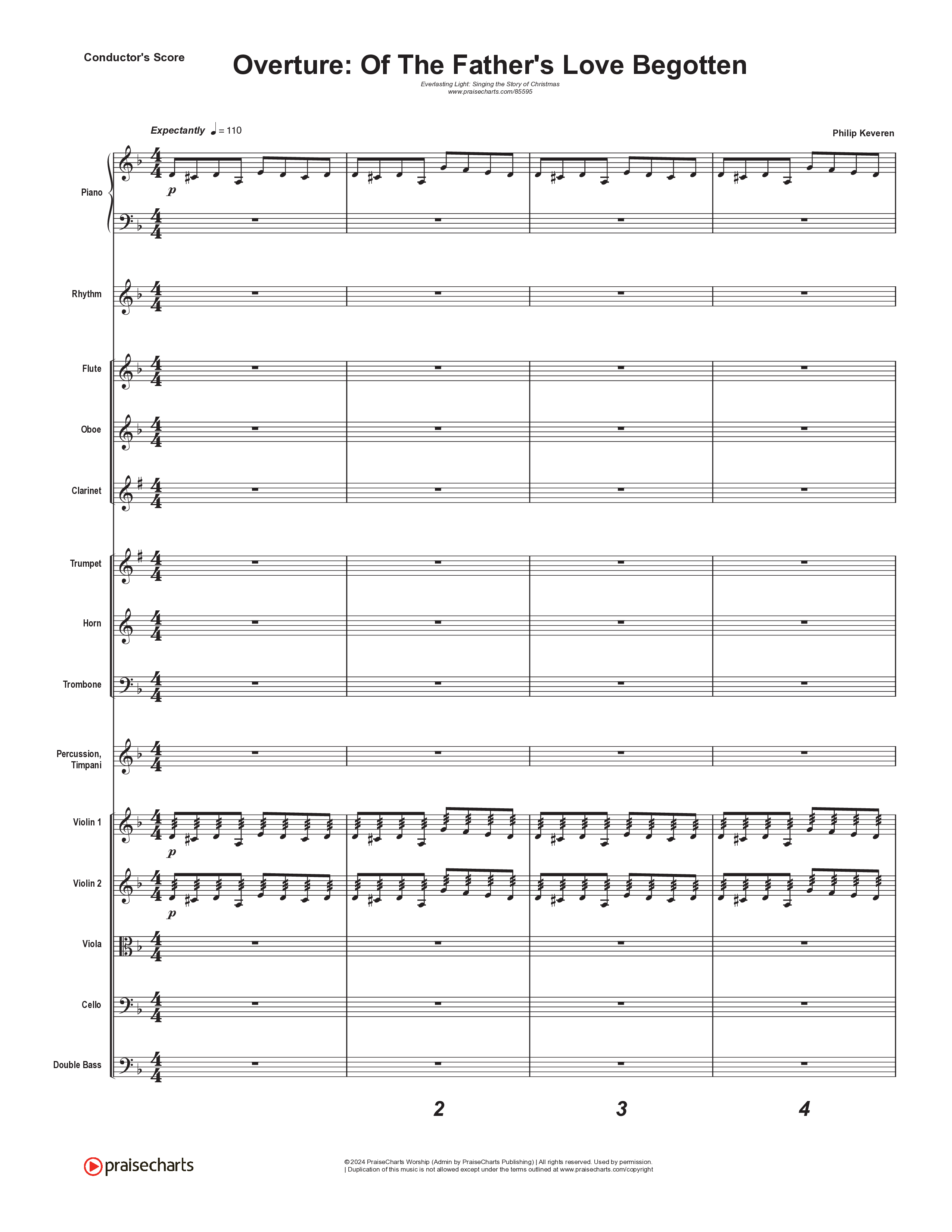 Overture: Of The Father's Love Begotten (Instrumental) Orchestration (Arr. Philip Keveren / Museum Of The Bible)