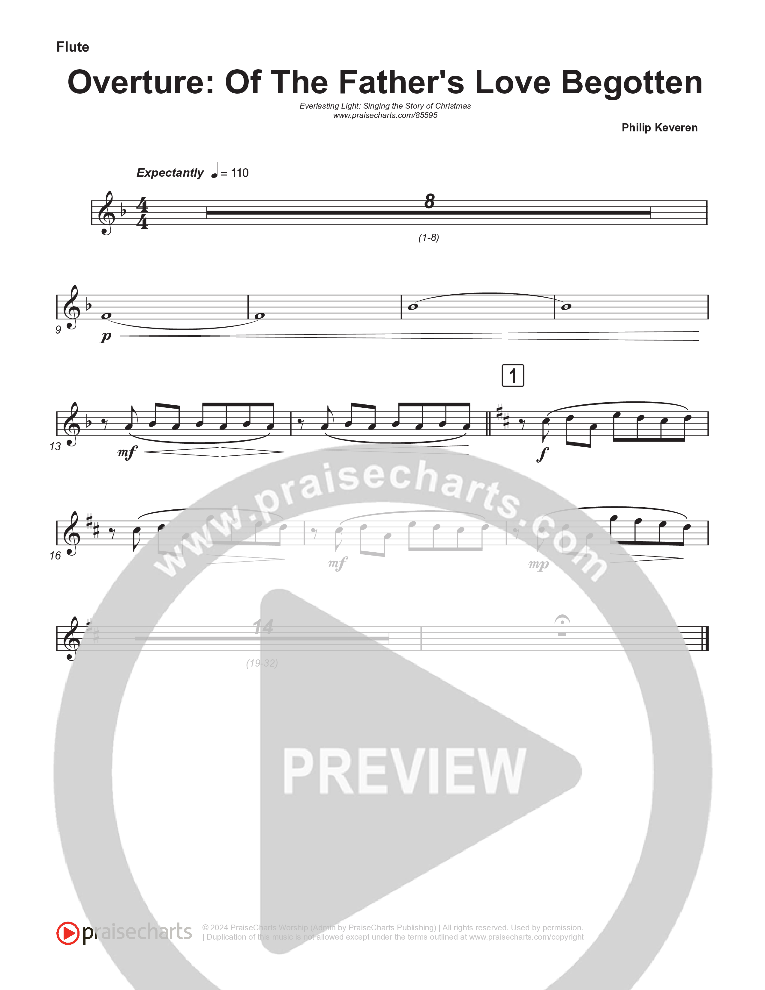 Overture: Of The Father's Love Begotten (Instrumental) Flute (Arr. Philip Keveren / Museum Of The Bible)