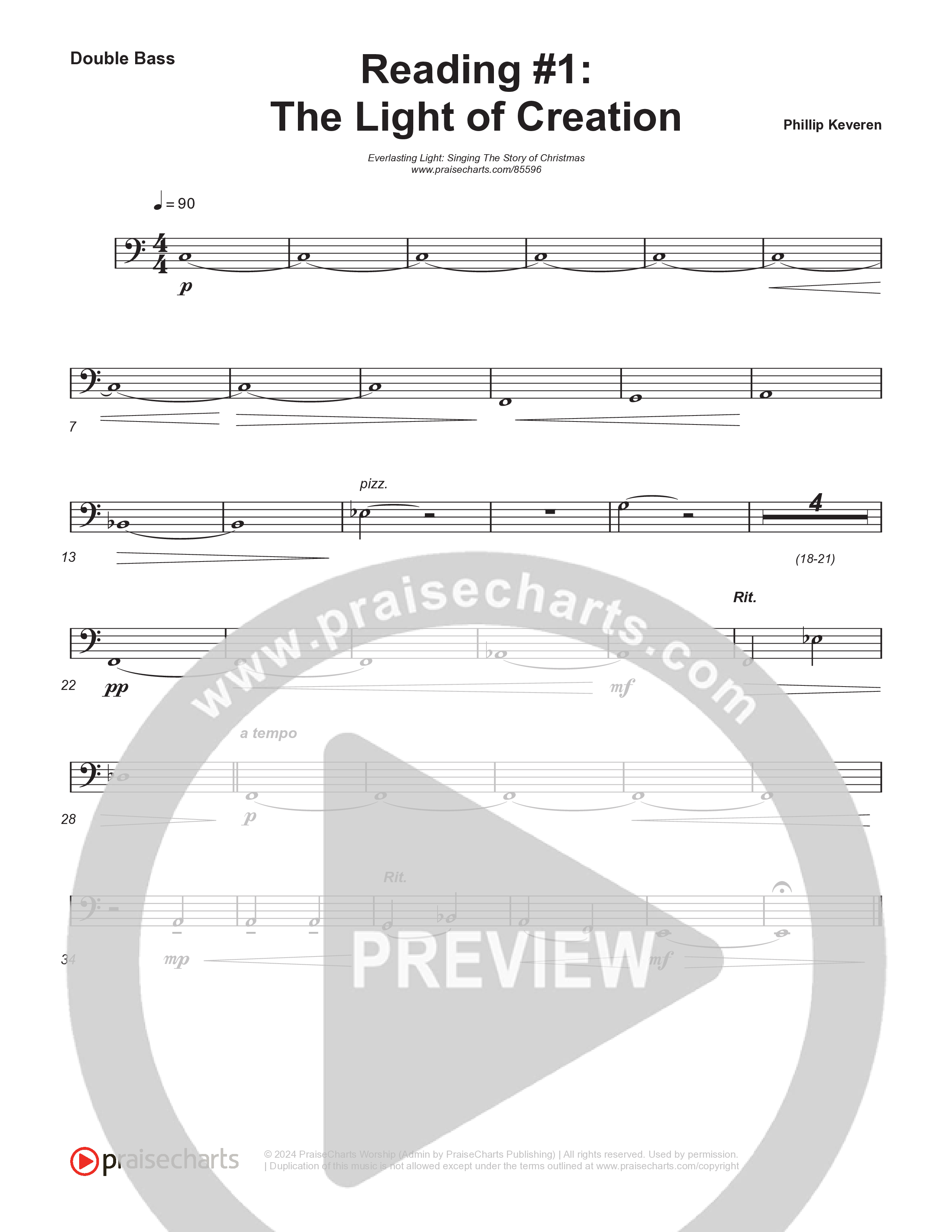 Reading #1: The Light Of Creation (Instrumental) String Bass (Museum Of The Bible / Arr. Philip Keveren)