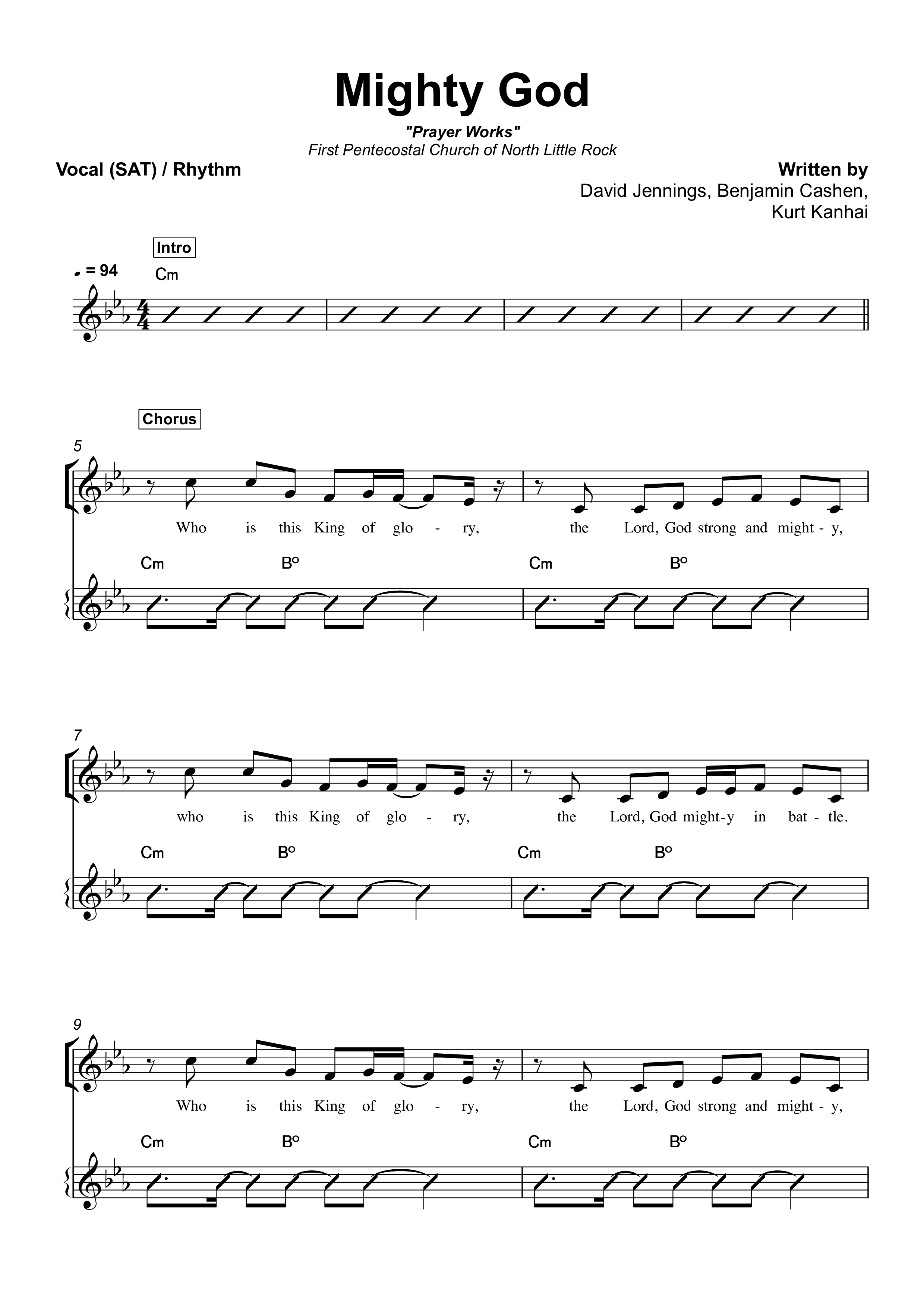 Mighty God Rhythm/Vocal (First Pentecostal Church North Little Rock)