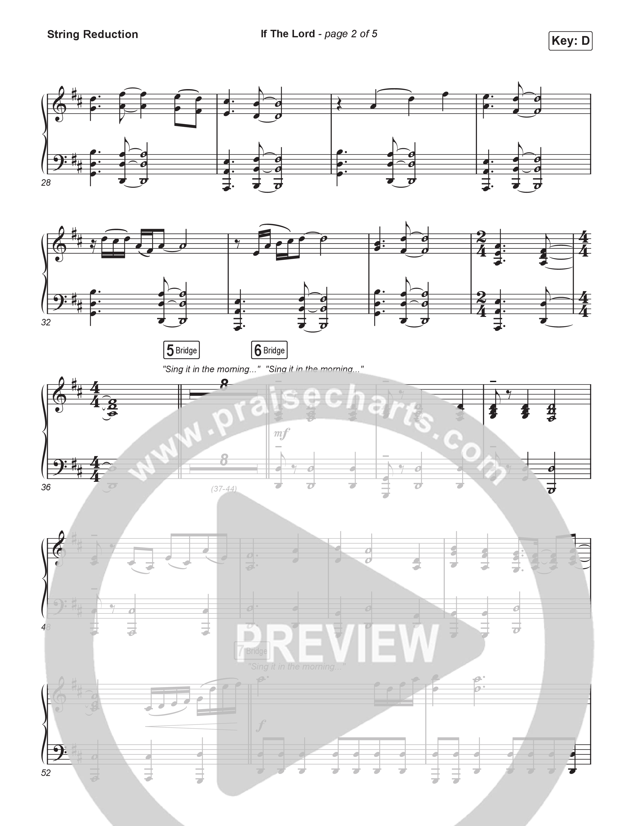 If The Lord (Choral Anthem SATB) String Reduction (Bethel Music / Zahriya Zachary / Arr. Luke Gambill)