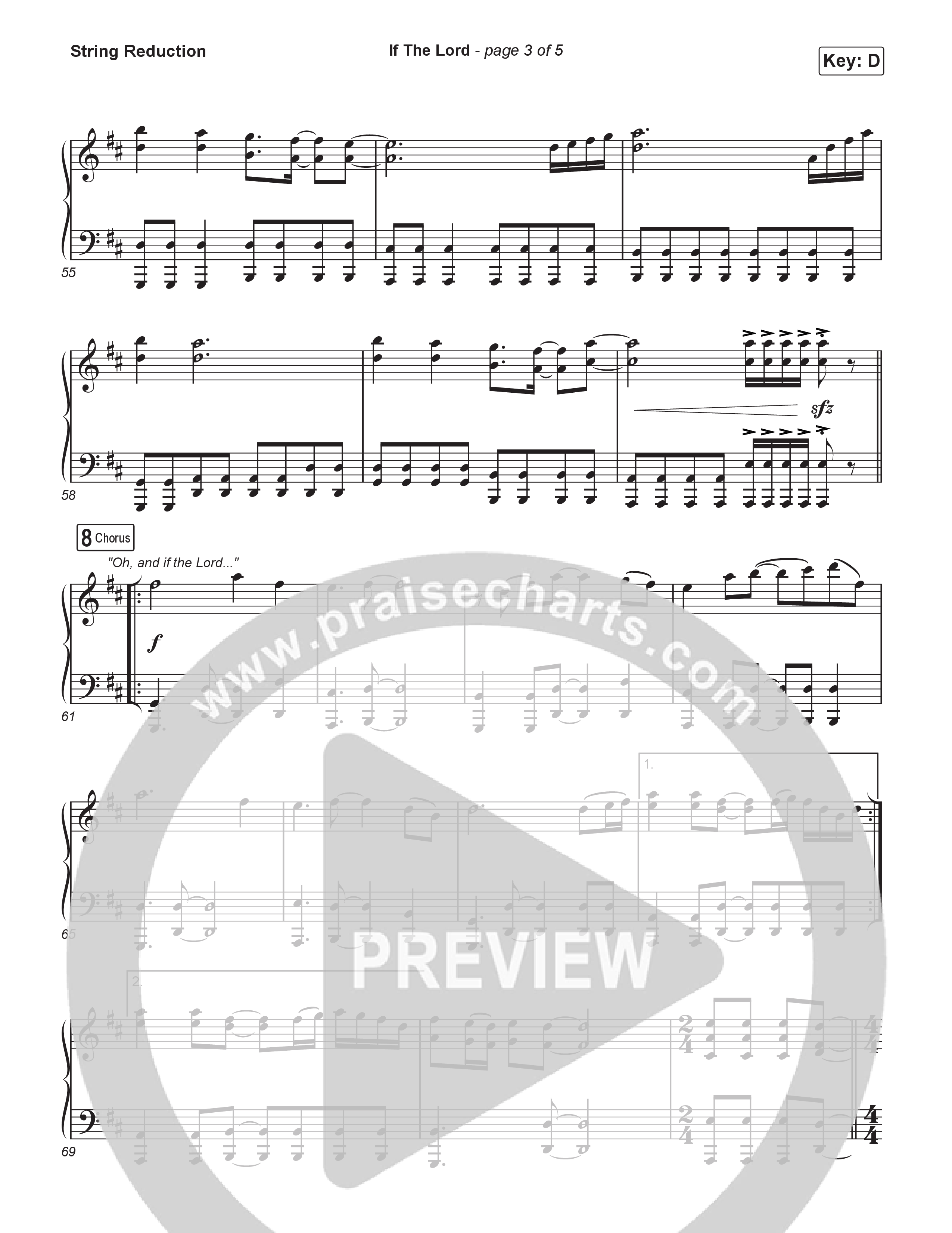 If The Lord (Worship Choir/SAB) String Reduction (Bethel Music / Zahriya Zachary / Arr. Luke Gambill)