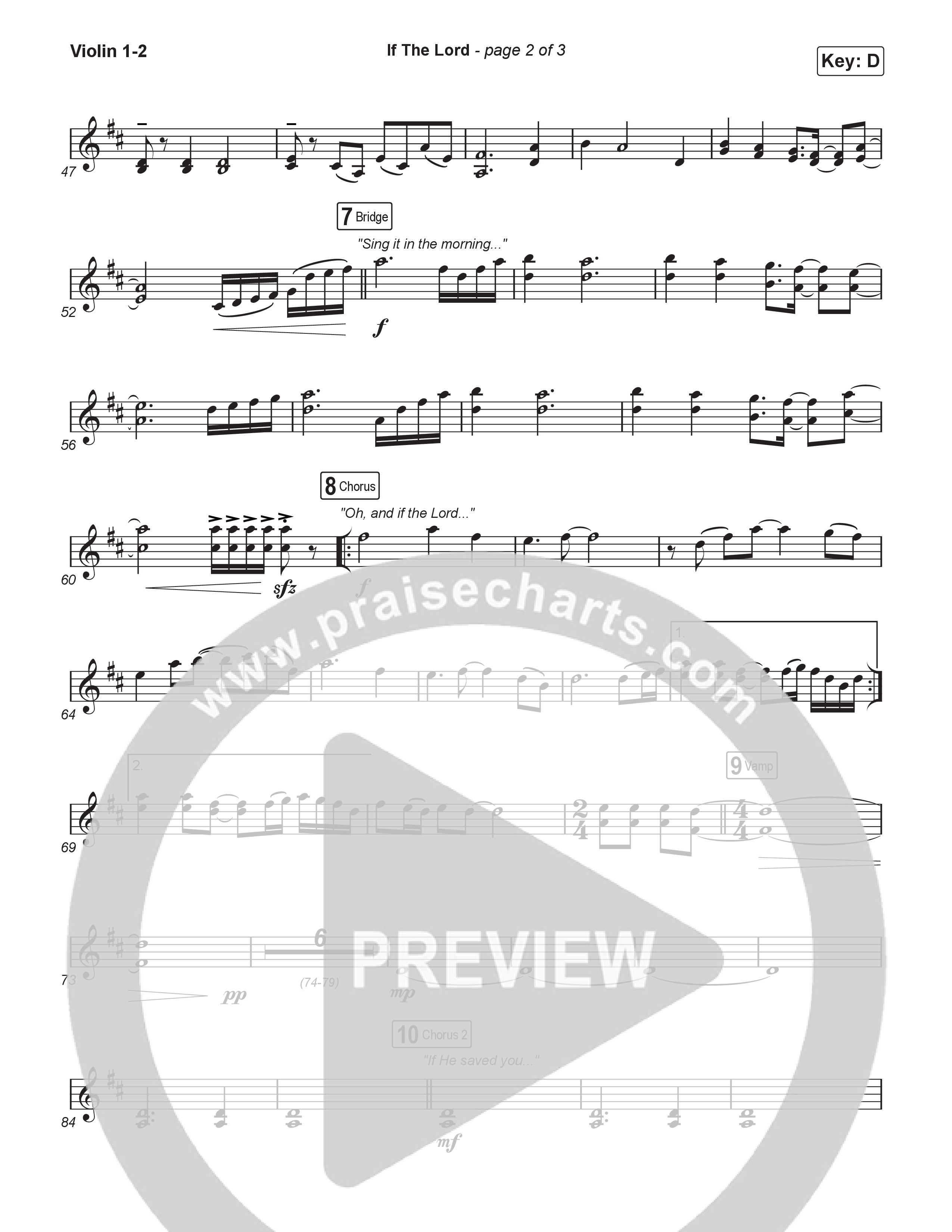 If The Lord (Worship Choir/SAB) String Pack (Bethel Music / Zahriya Zachary / Arr. Luke Gambill)