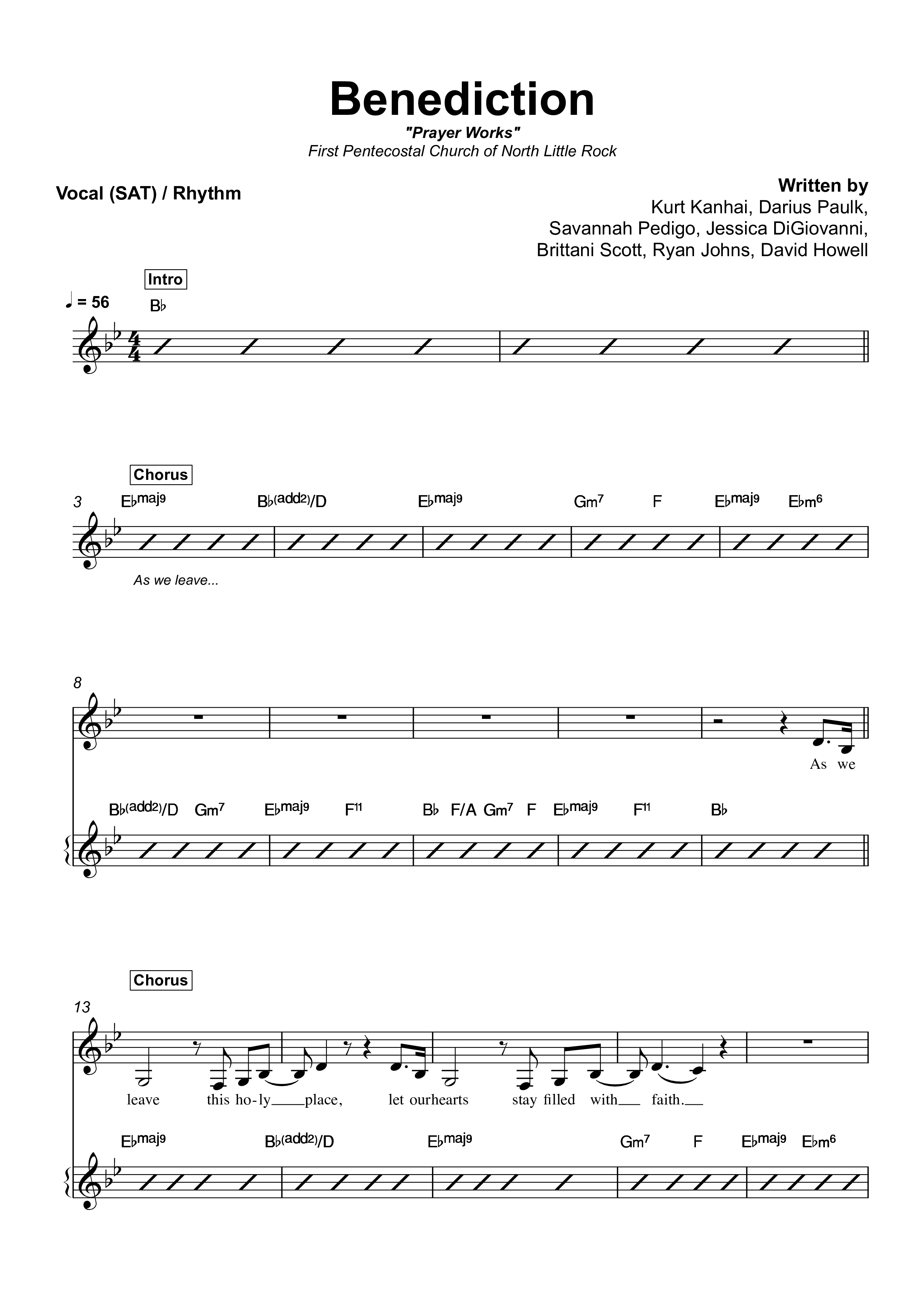 Benediction Rhythm/Vocal (First Pentecostal Church North Little Rock)